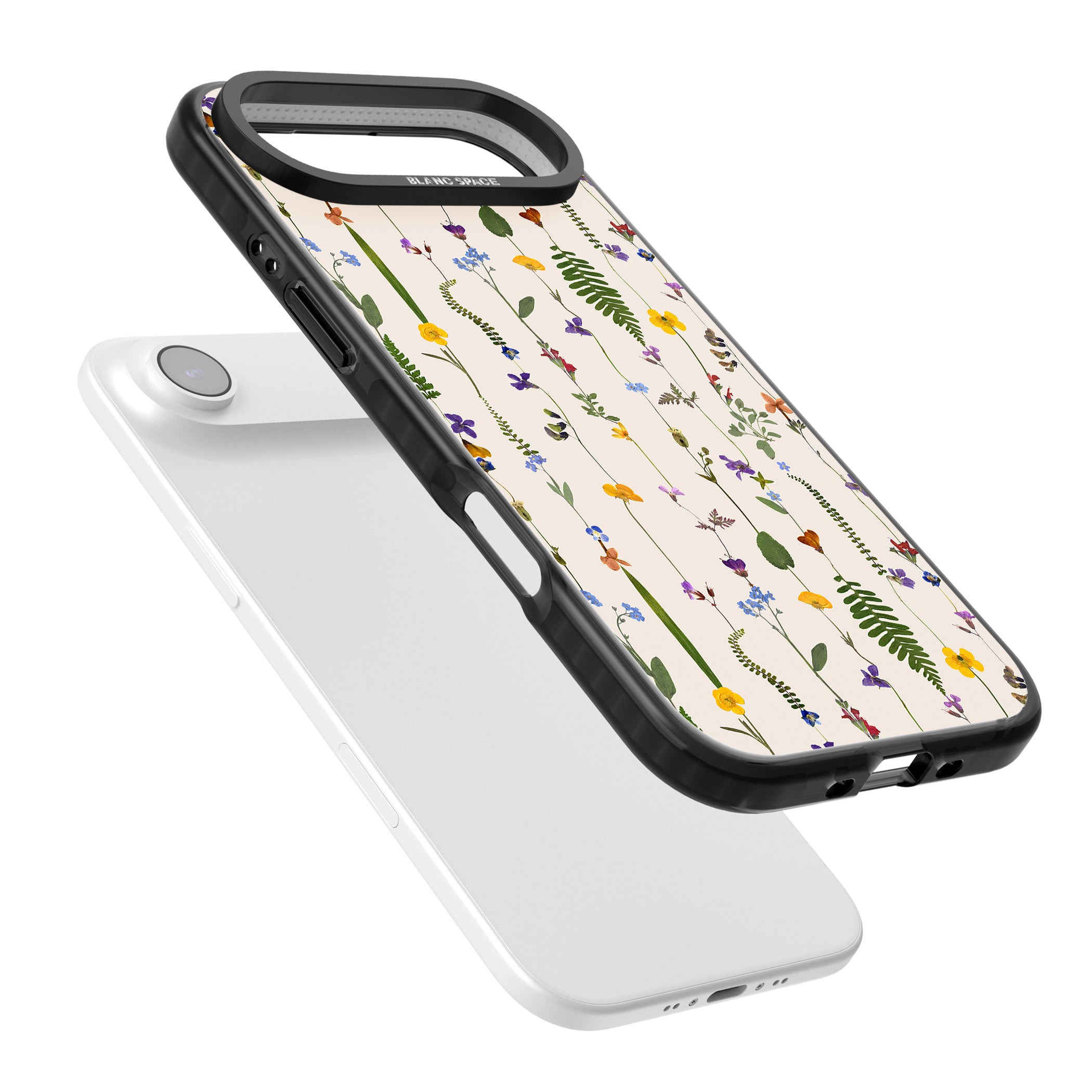 Wildflower Vertical iPhone 17 Air Impact Black Phone Case Colours