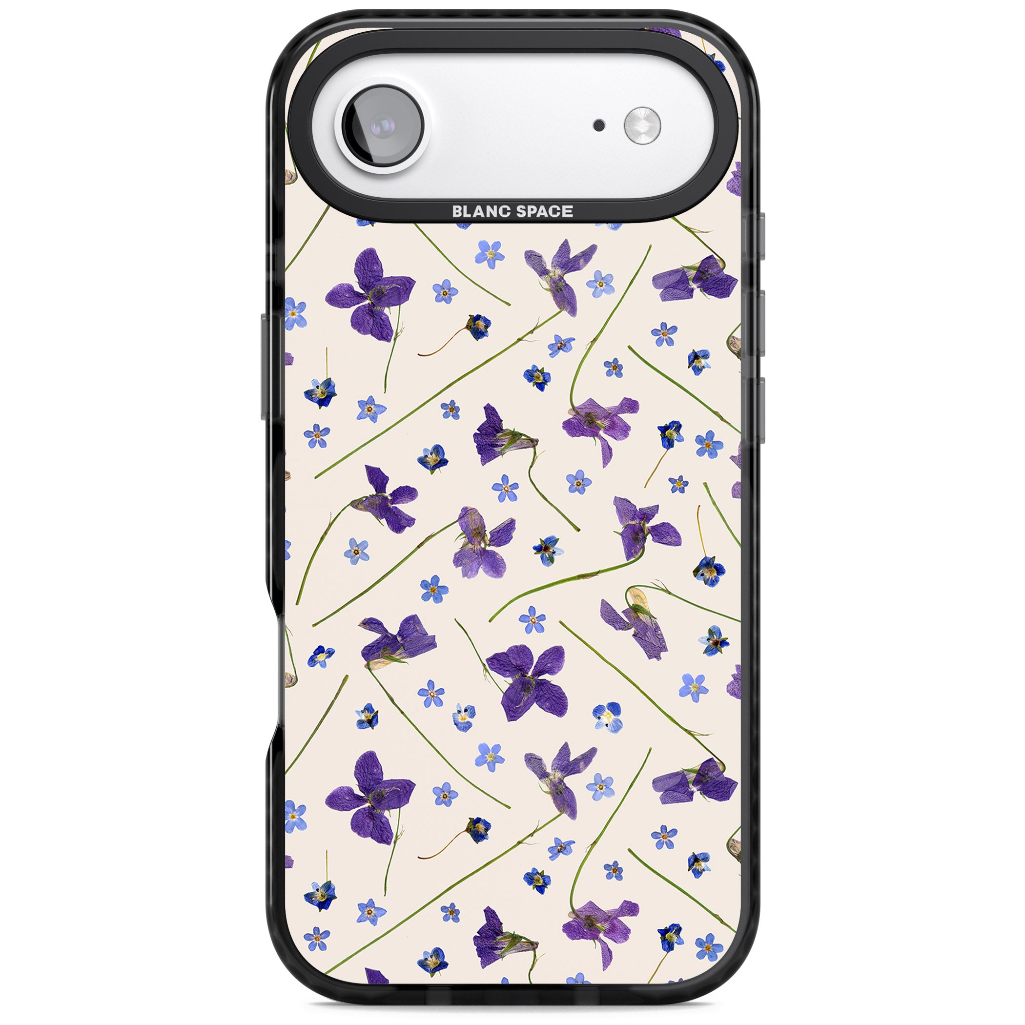 Violet Floral Dream Cream iPhone 17 Air Impact Black Phone Case