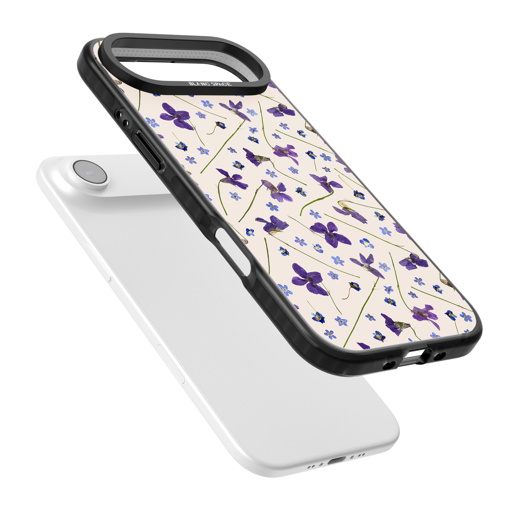 Violet Floral Dream Cream iPhone 17 Air Impact Black Phone Case Colours