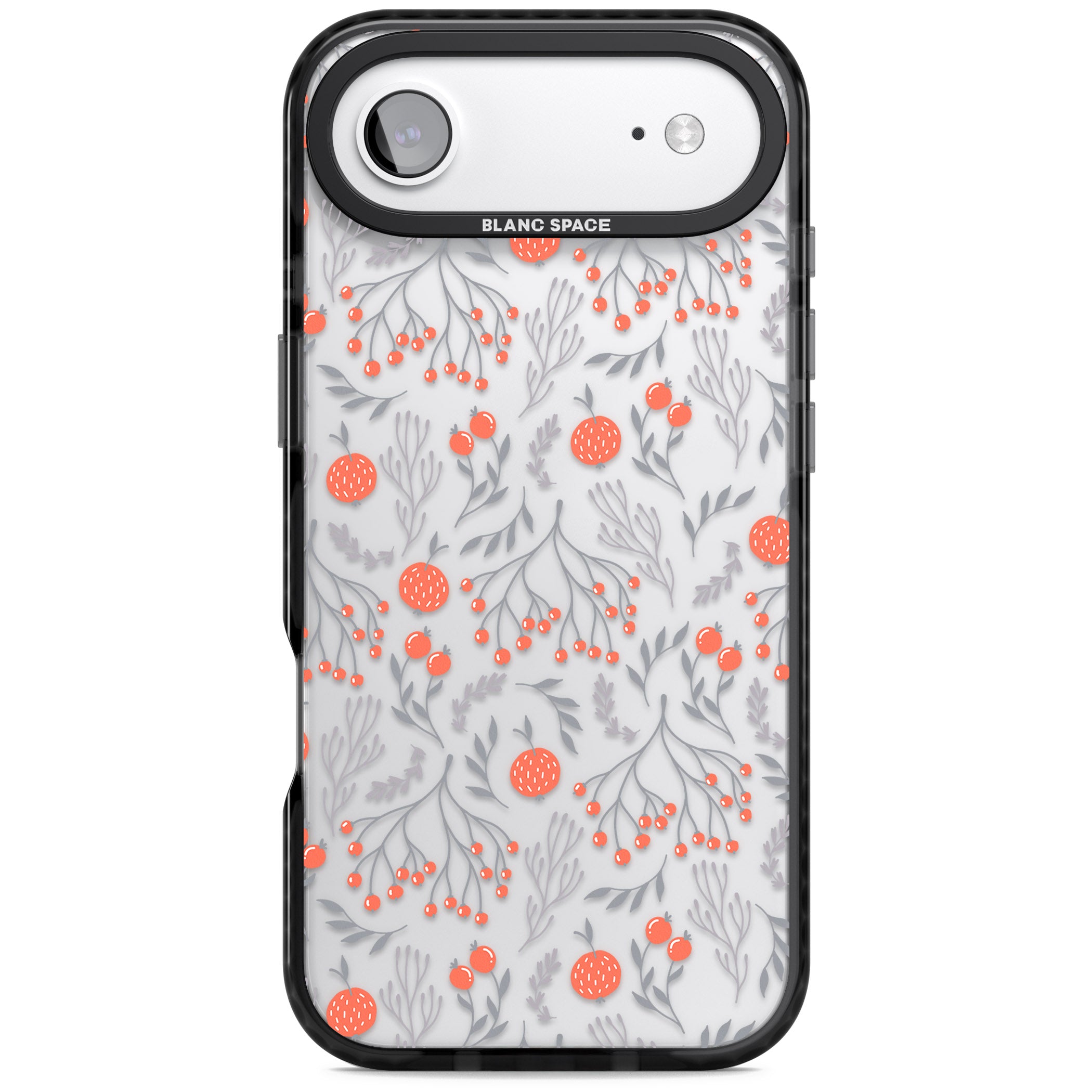 Red Fruits Floral iPhone 17 Air Impact Black Phone Case