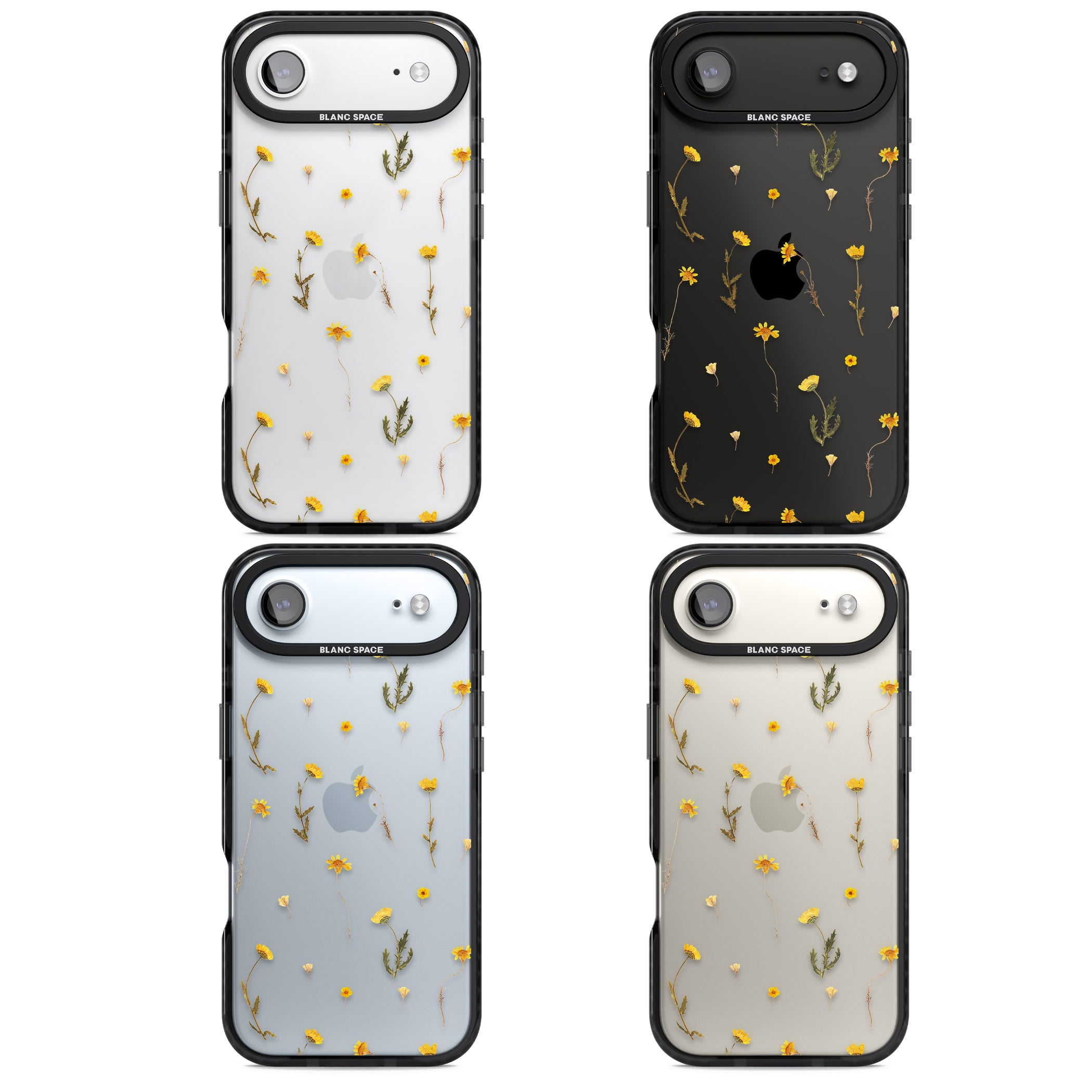 Yellow Wildflower iPhone 17 Air Impact Black Phone Case APT Impact Protection