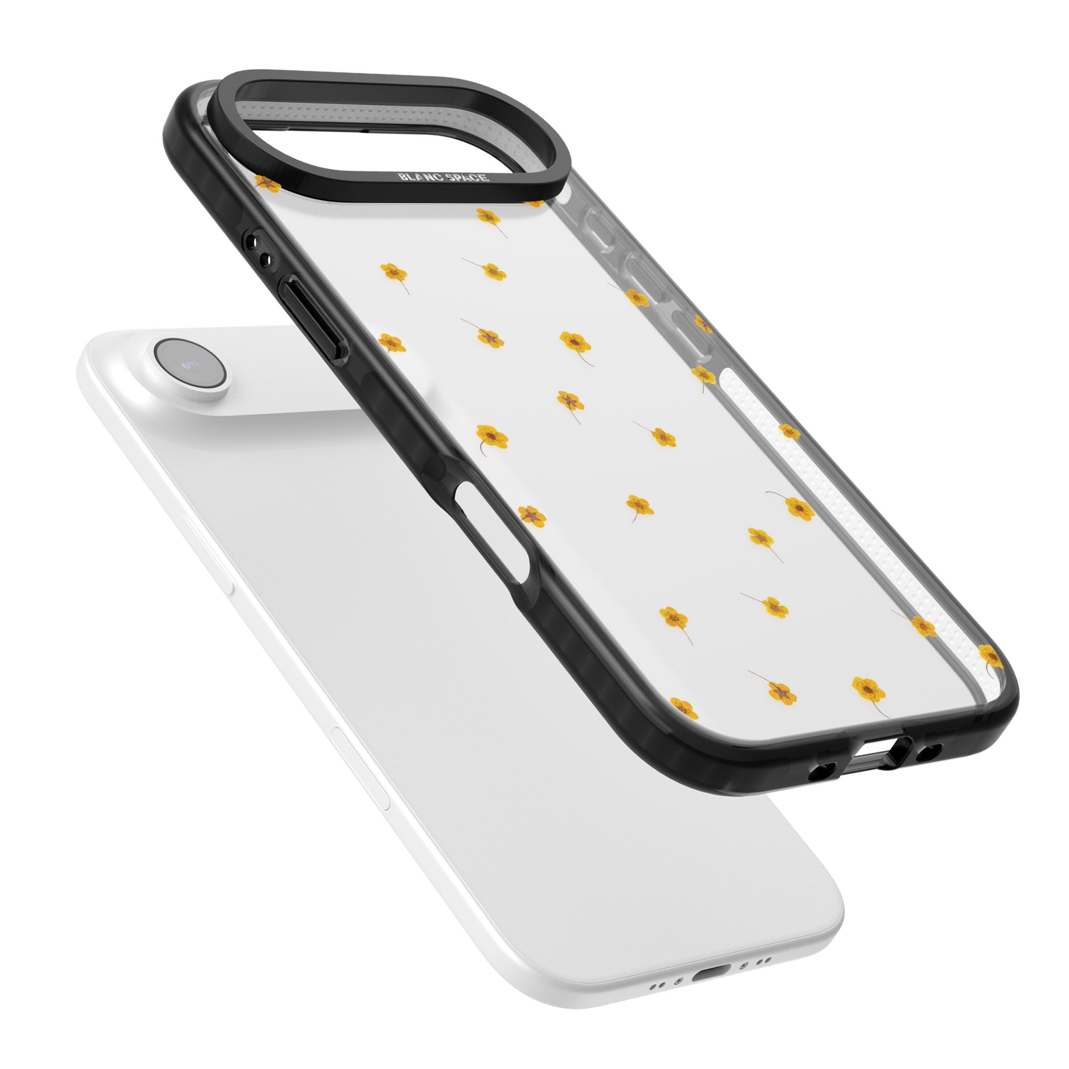 Sunny Scatter Flower iPhone 17 Air Impact Black Phone Case Colours
