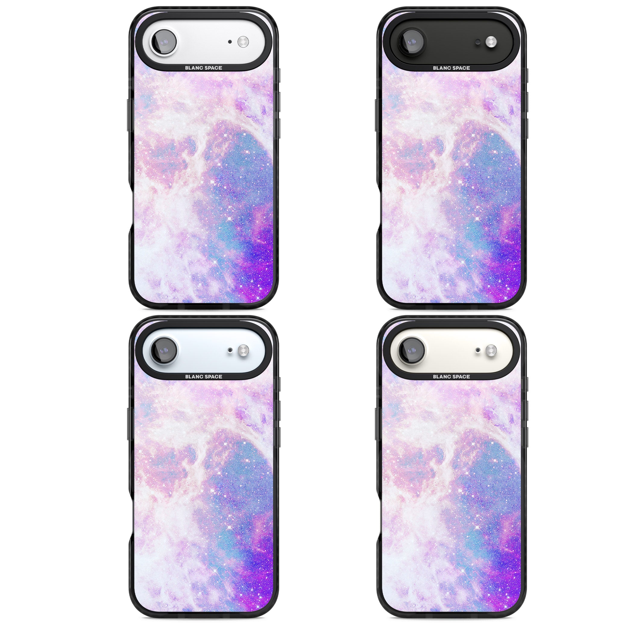 Pastel Galaxy iPhone 17 Air Impact Black Phone Case APT Impact Protection