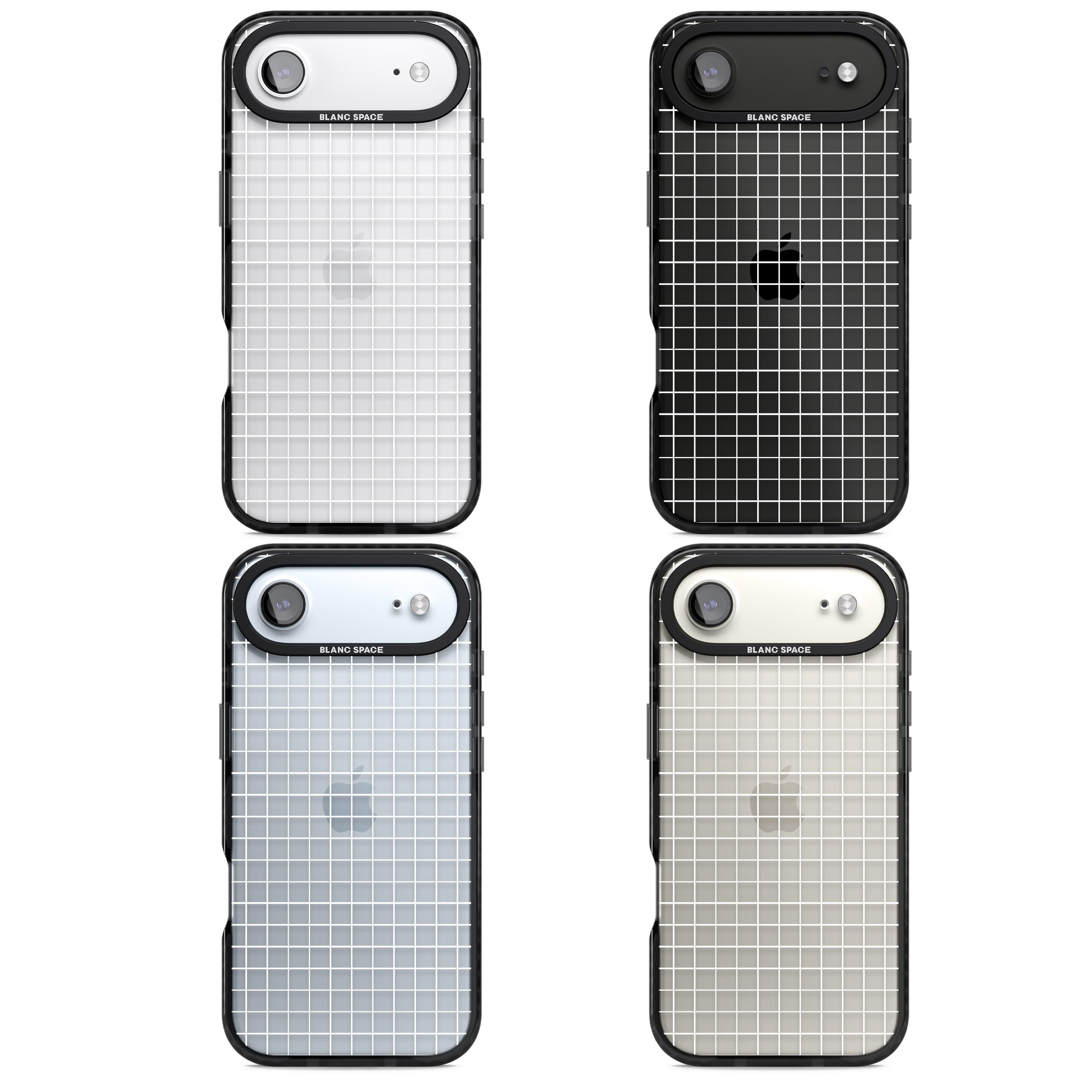 Modern Grid Pattern iPhone 17 Air Impact Black Phone Case APT Impact Protection
