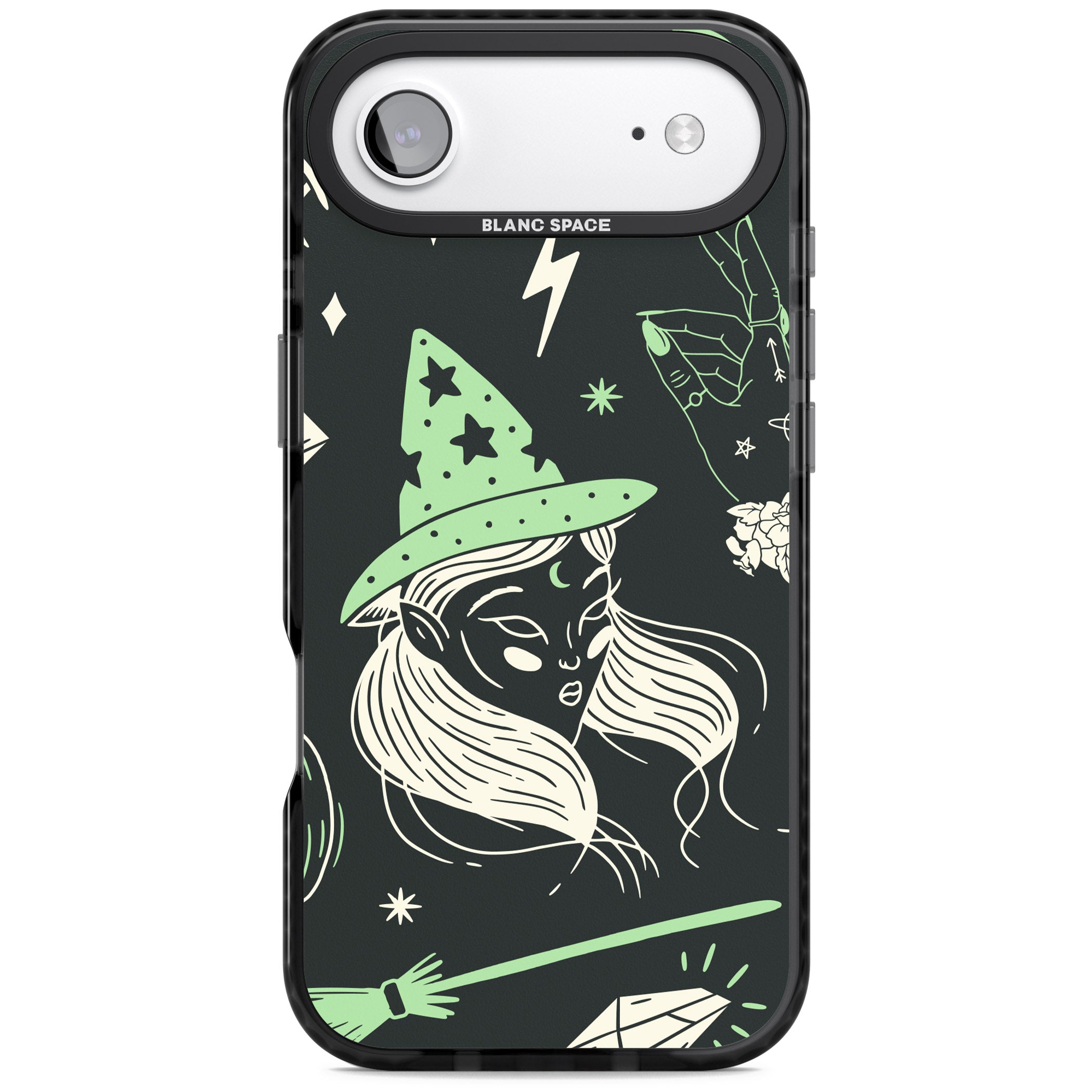 Astrology Witch Pattern iPhone 17 Air Impact Black Phone Case