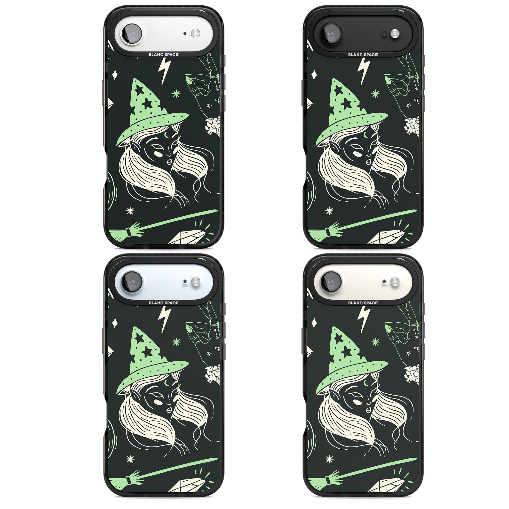 Astrology Witch Pattern iPhone 17 Air Impact Black Phone Case APT Impact Protection