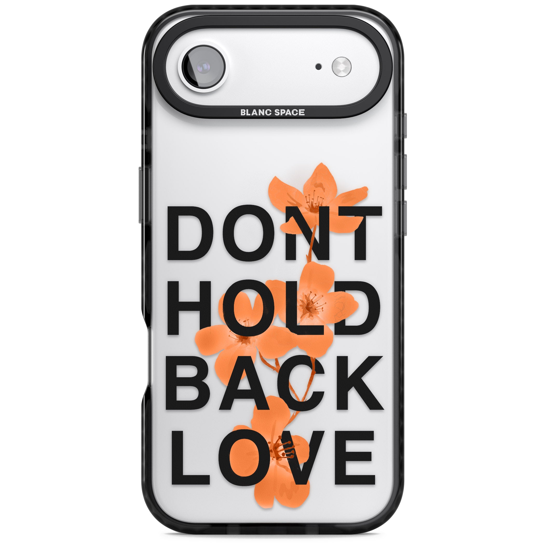 Don'T Hold Back Love Orange & Black iPhone 17 Air Impact Black Phone Case