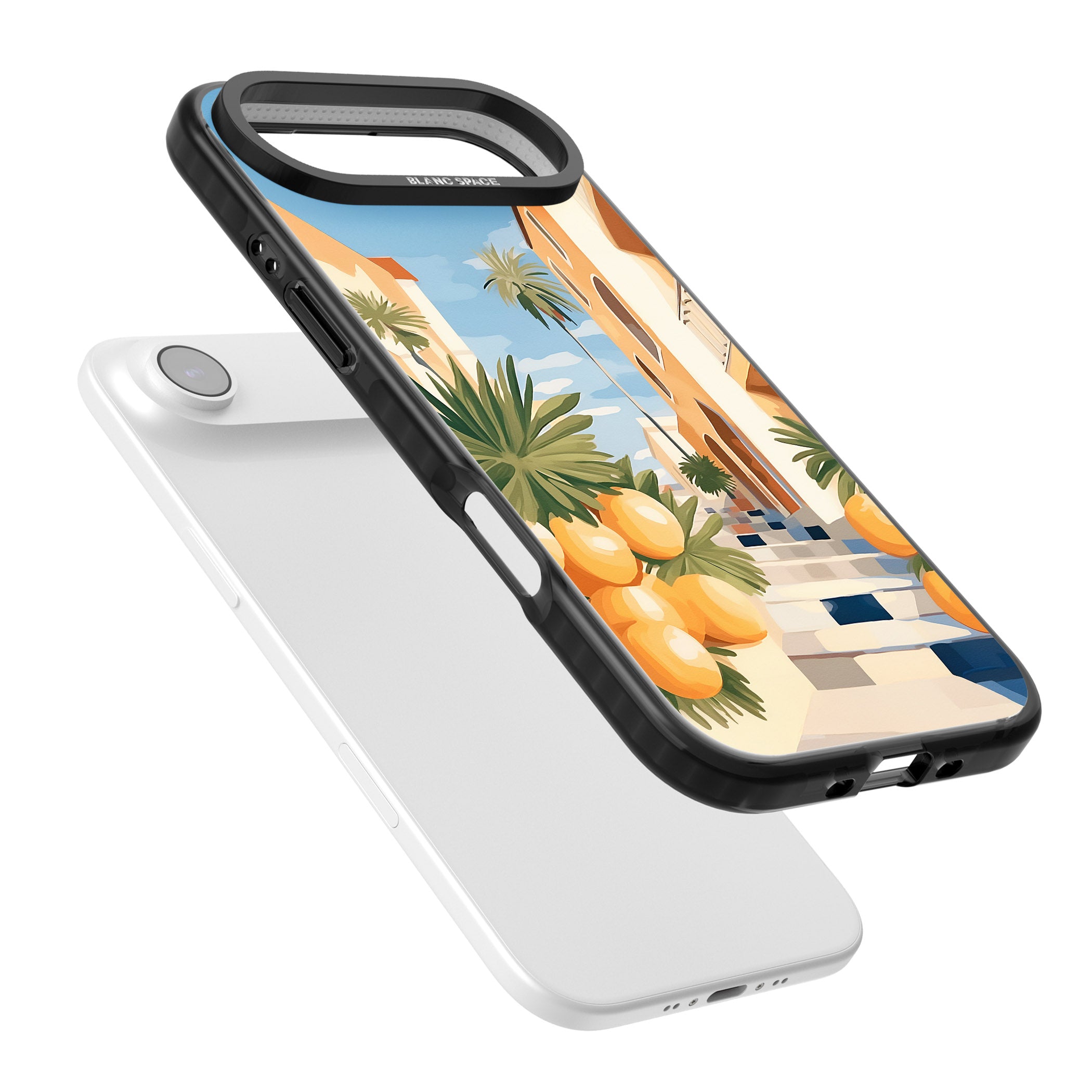 Mediterranean Village iPhone 17 Air Impact Black Phone Case Colours