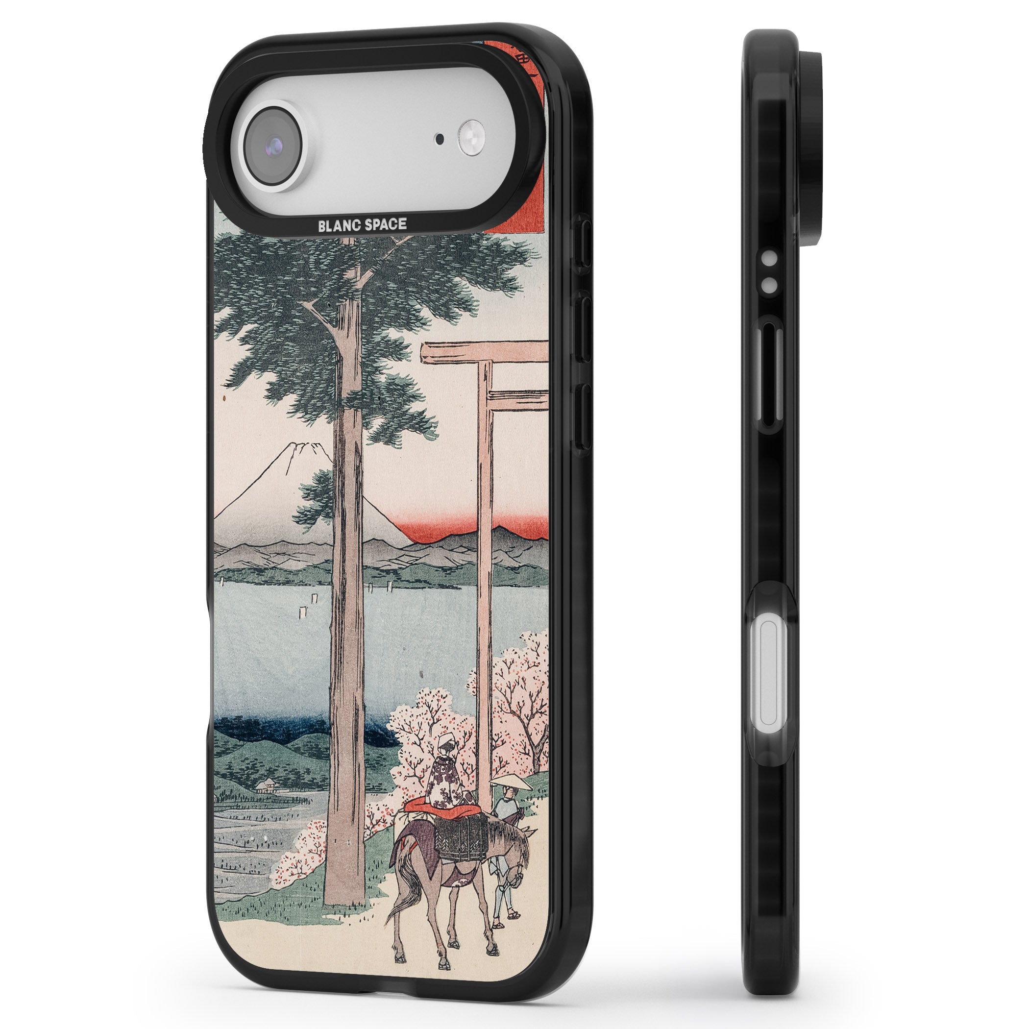 Gates To Mt. Fuji iPhone 17 Air Impact Black Phone Case Side Profile