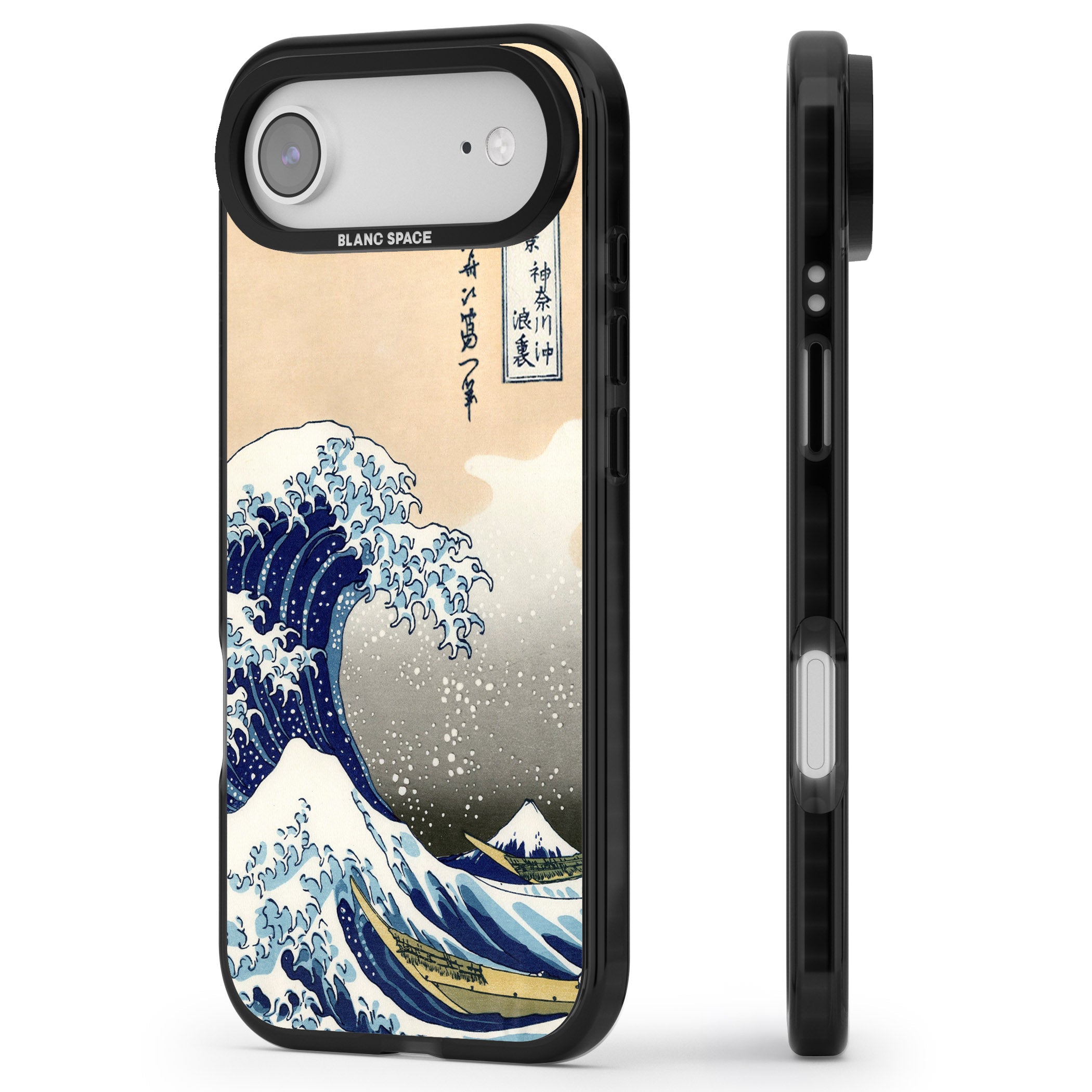 Great Wave iPhone 17 Air Impact Black Phone Case Side Profile