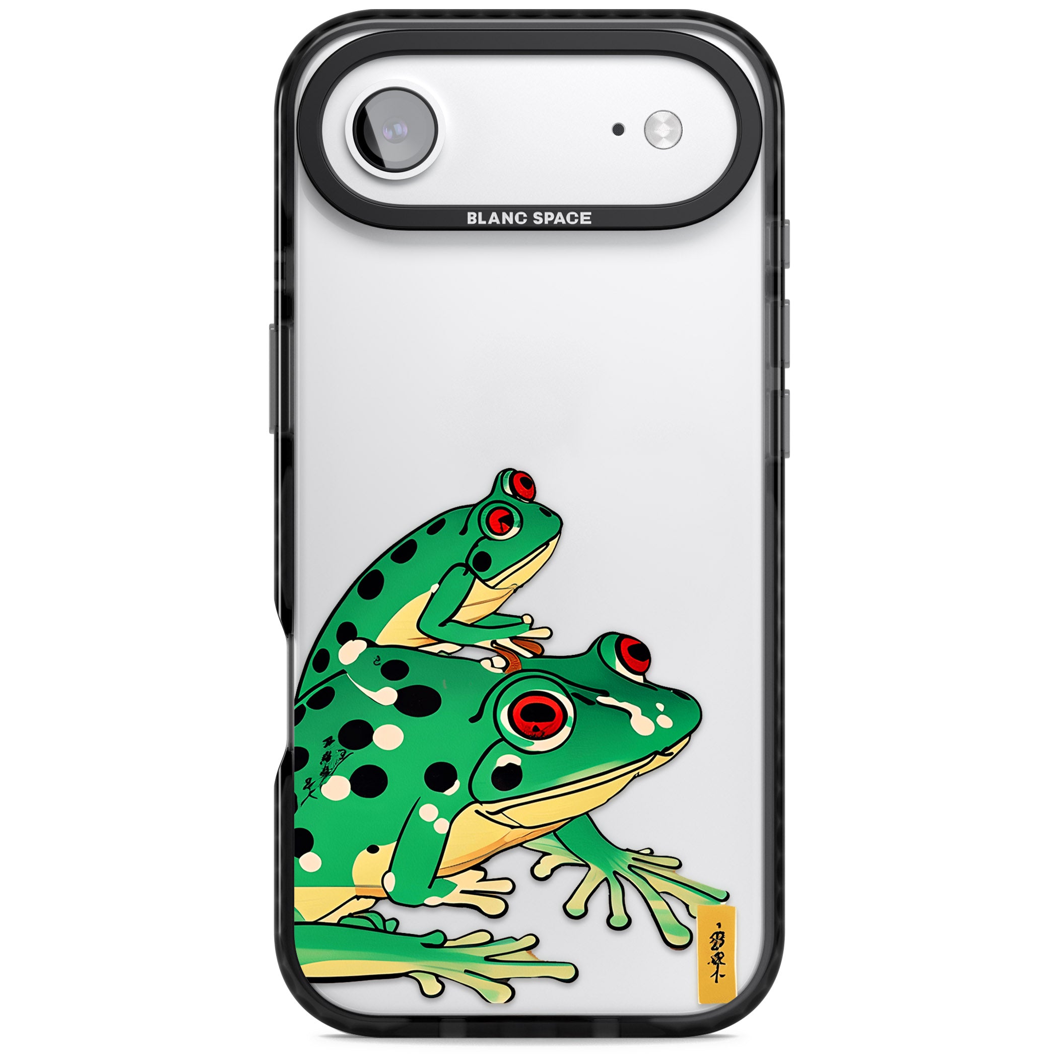 Matsumoto Hoji Frog Green iPhone 17 Air Impact Black Phone Case