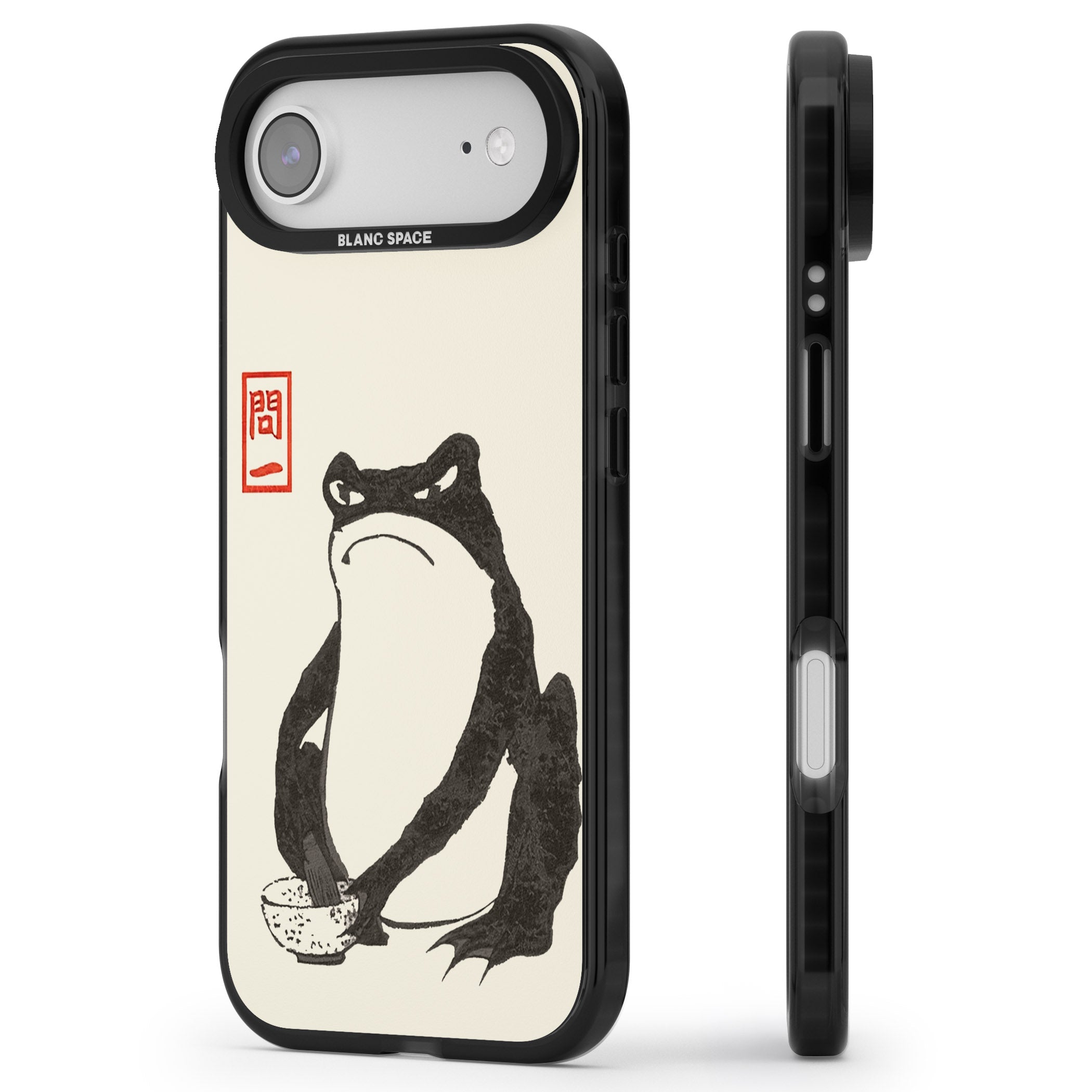 Matsumoto Hoji Grumpy Toad iPhone 17 Air Impact Black Phone Case Side Profile