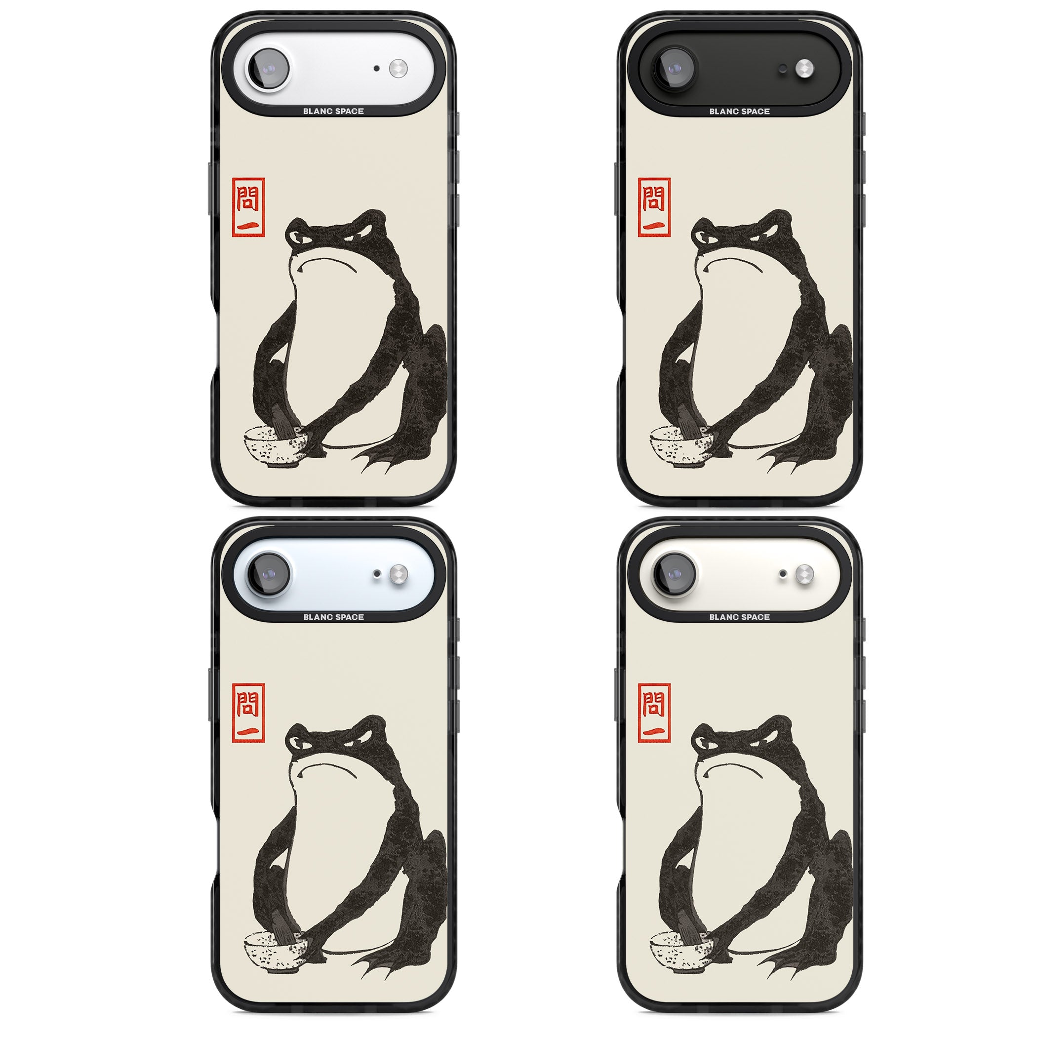 Matsumoto Hoji Grumpy Toad iPhone 17 Air Impact Black Phone Case APT Impact Protection