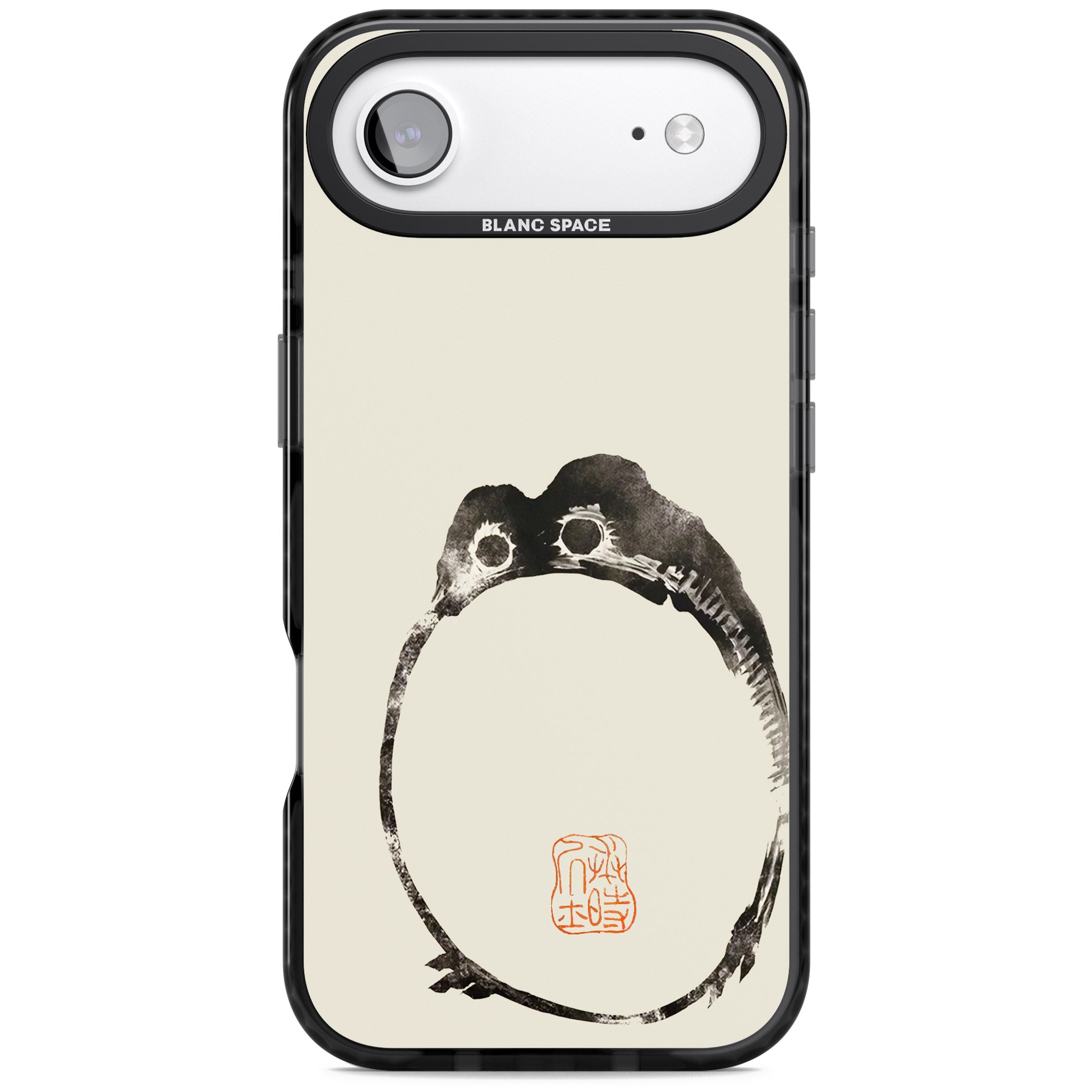 Matsumoto Hoji Round Frog iPhone 17 Air Impact Black Phone Case