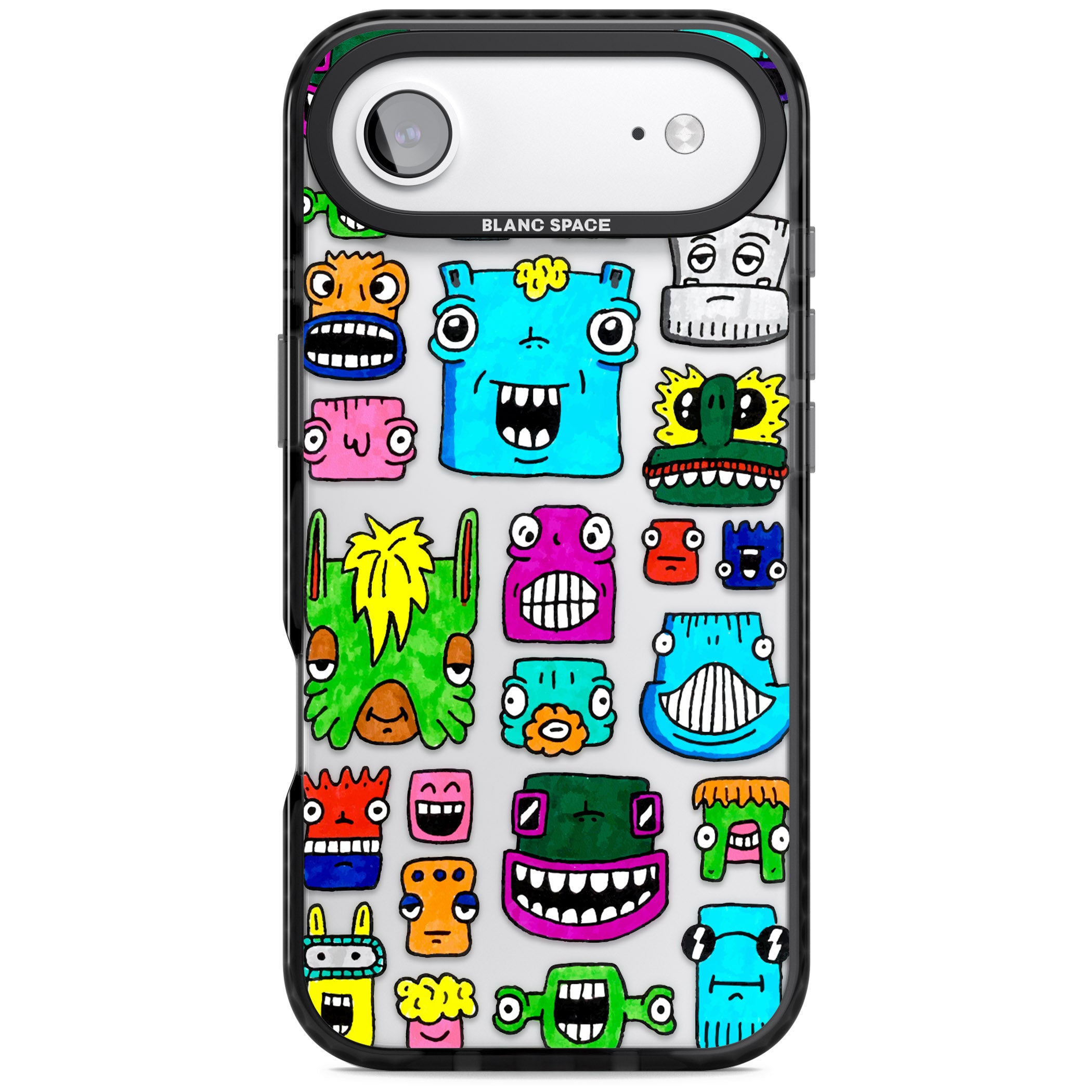 Burst Heads Colour iPhone 17 Air Impact Black Phone Case