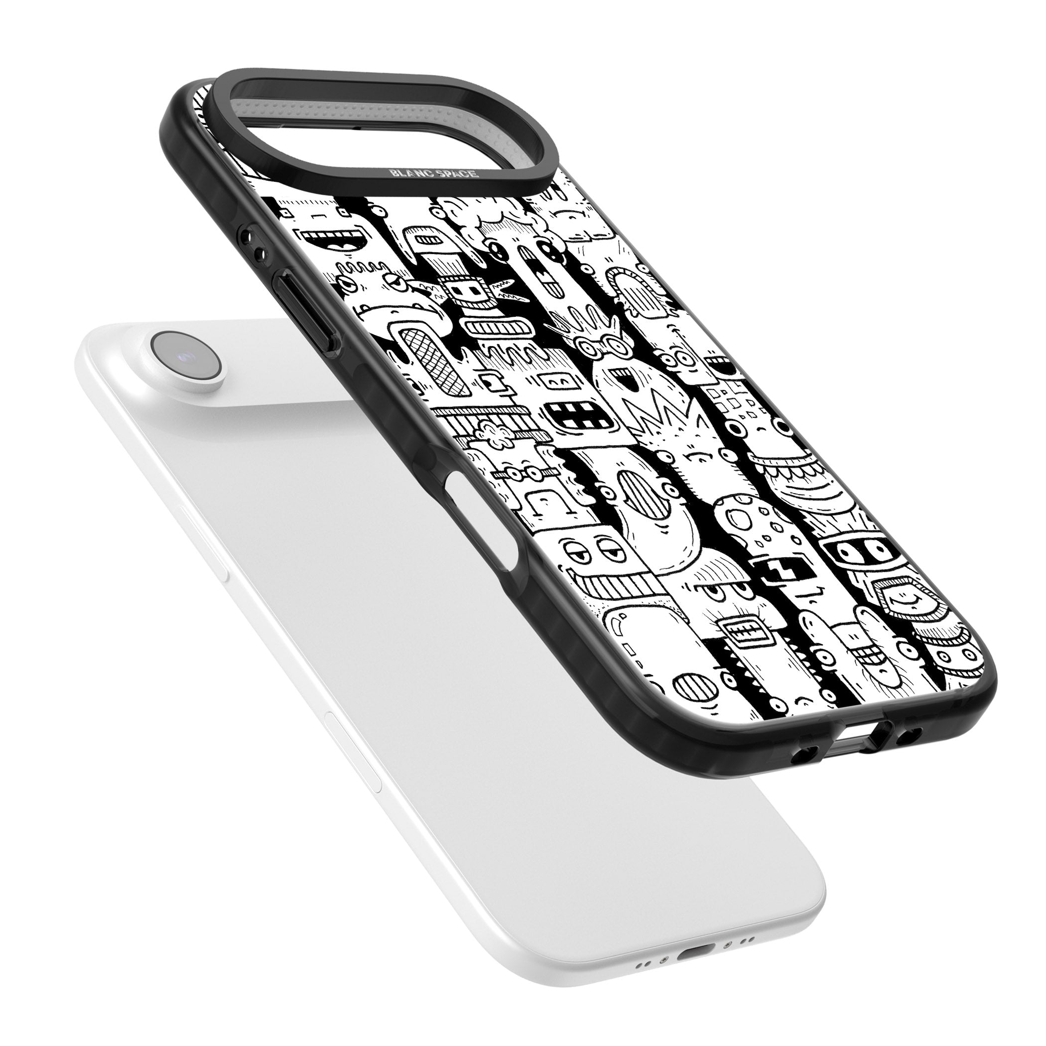 Monochrome Heads iPhone 17 Air Impact Black Phone Case Colours