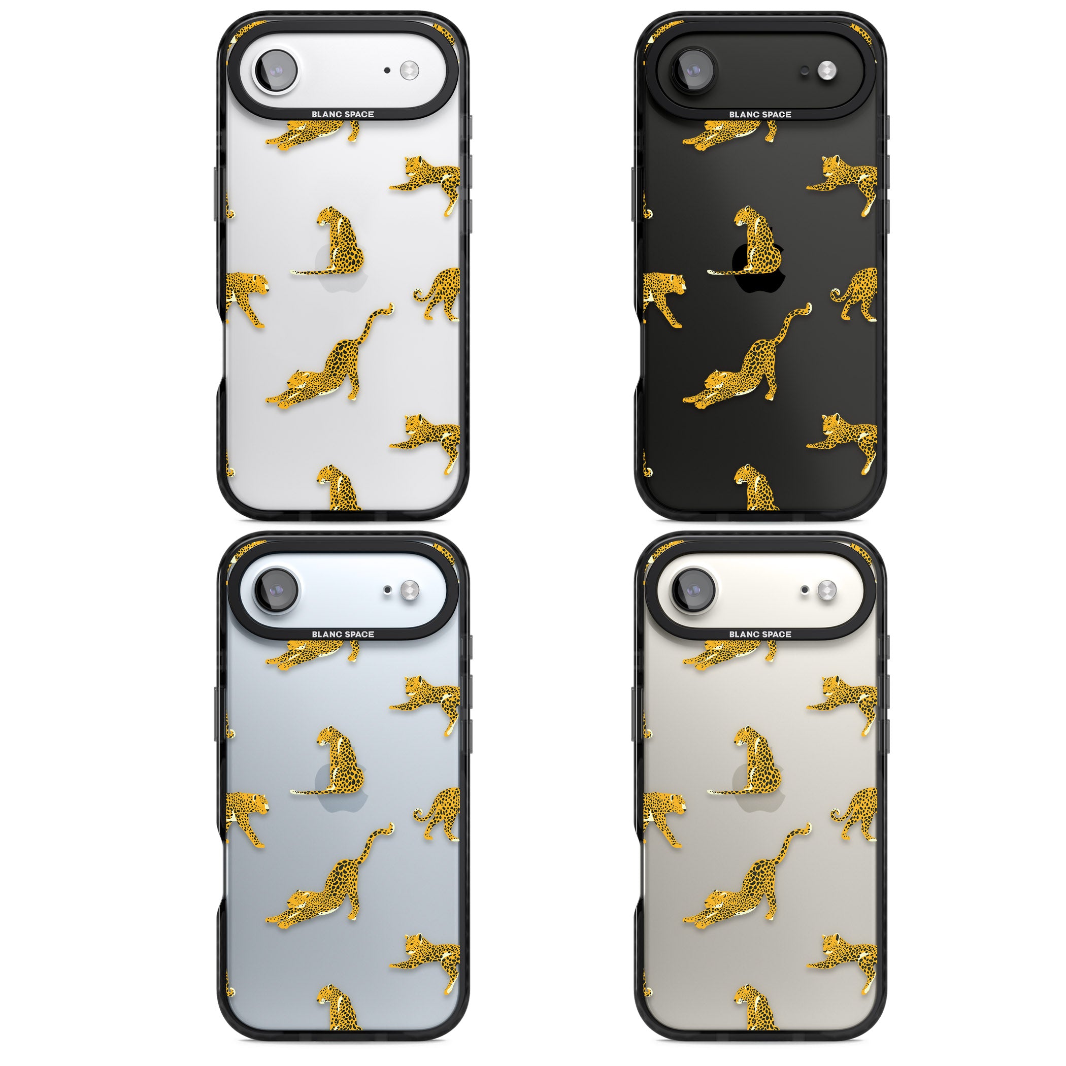 Leopard Spots iPhone 17 Air Impact Black Phone Case APT Impact Protection