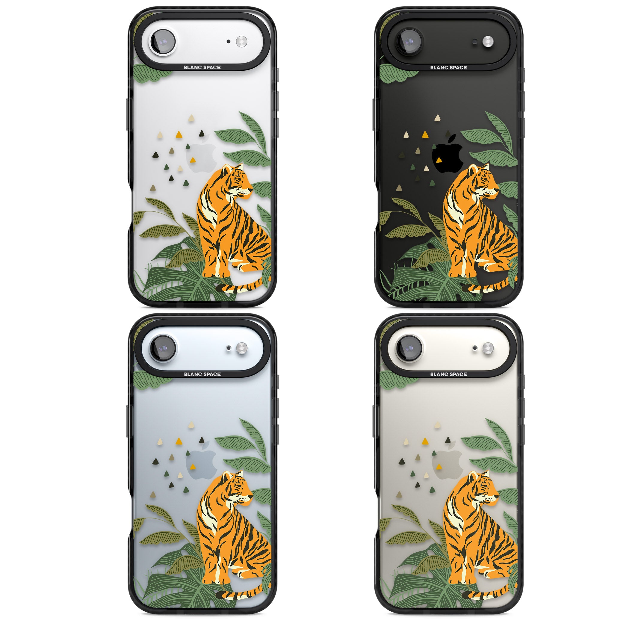 Tiger Jungle iPhone 17 Air Impact Black Phone Case APT Impact Protection