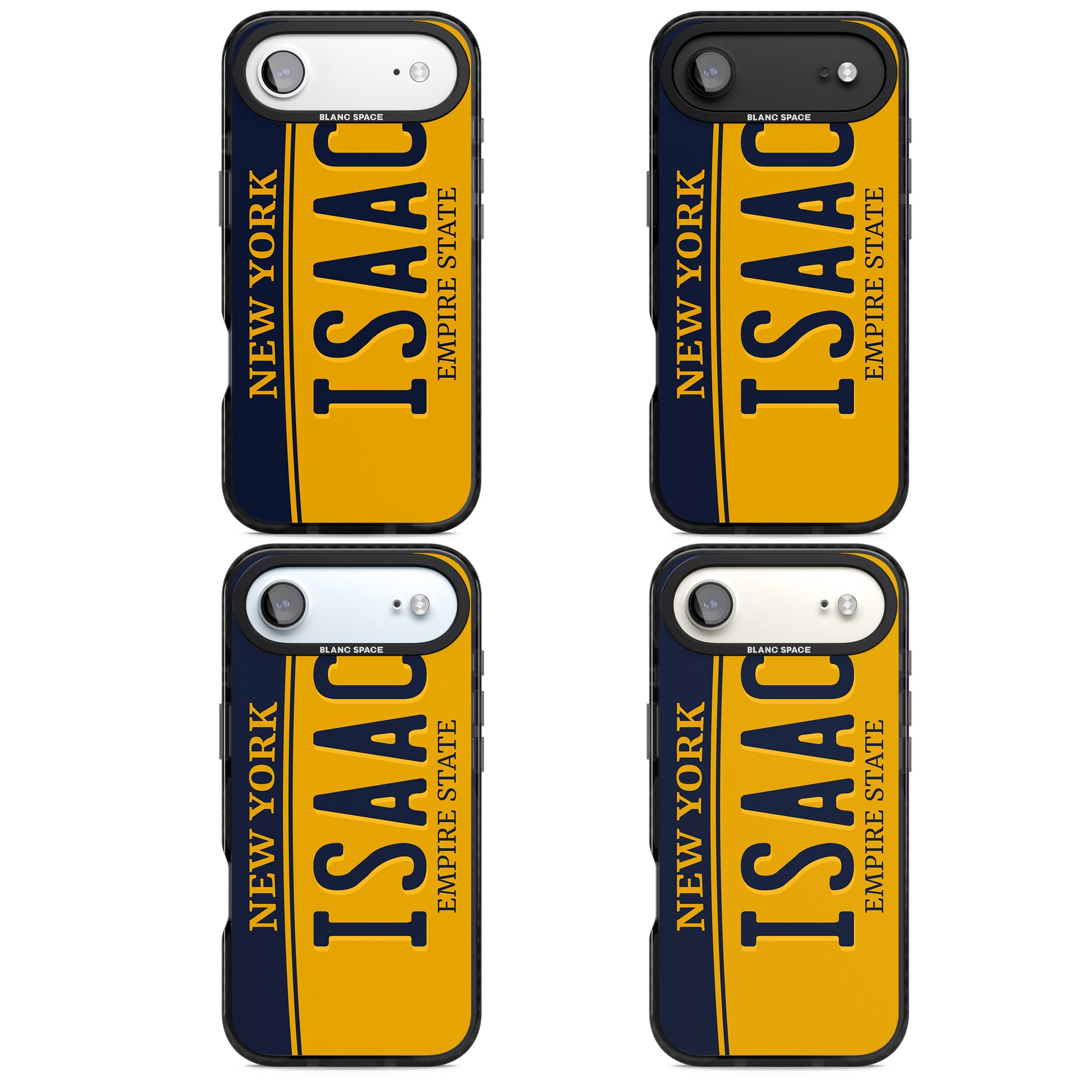 Personalised New York License Plate iPhone 17 Air Impact Black Phone Case APT Impact Protection