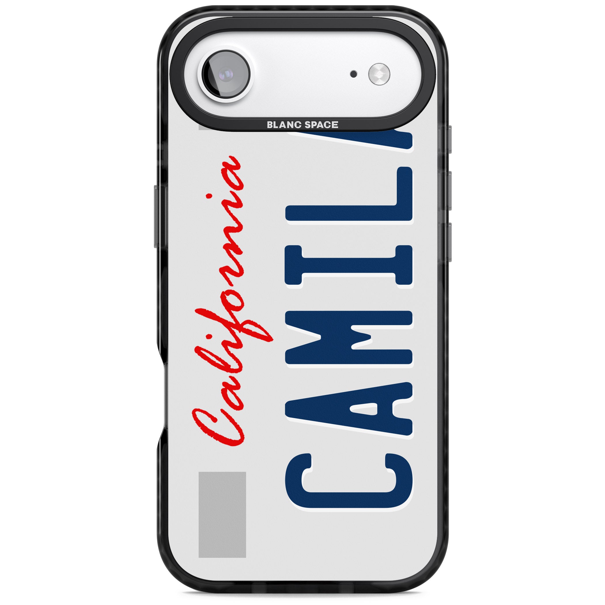 Personalised California License Plate iPhone 17 Air Impact Black Phone Case