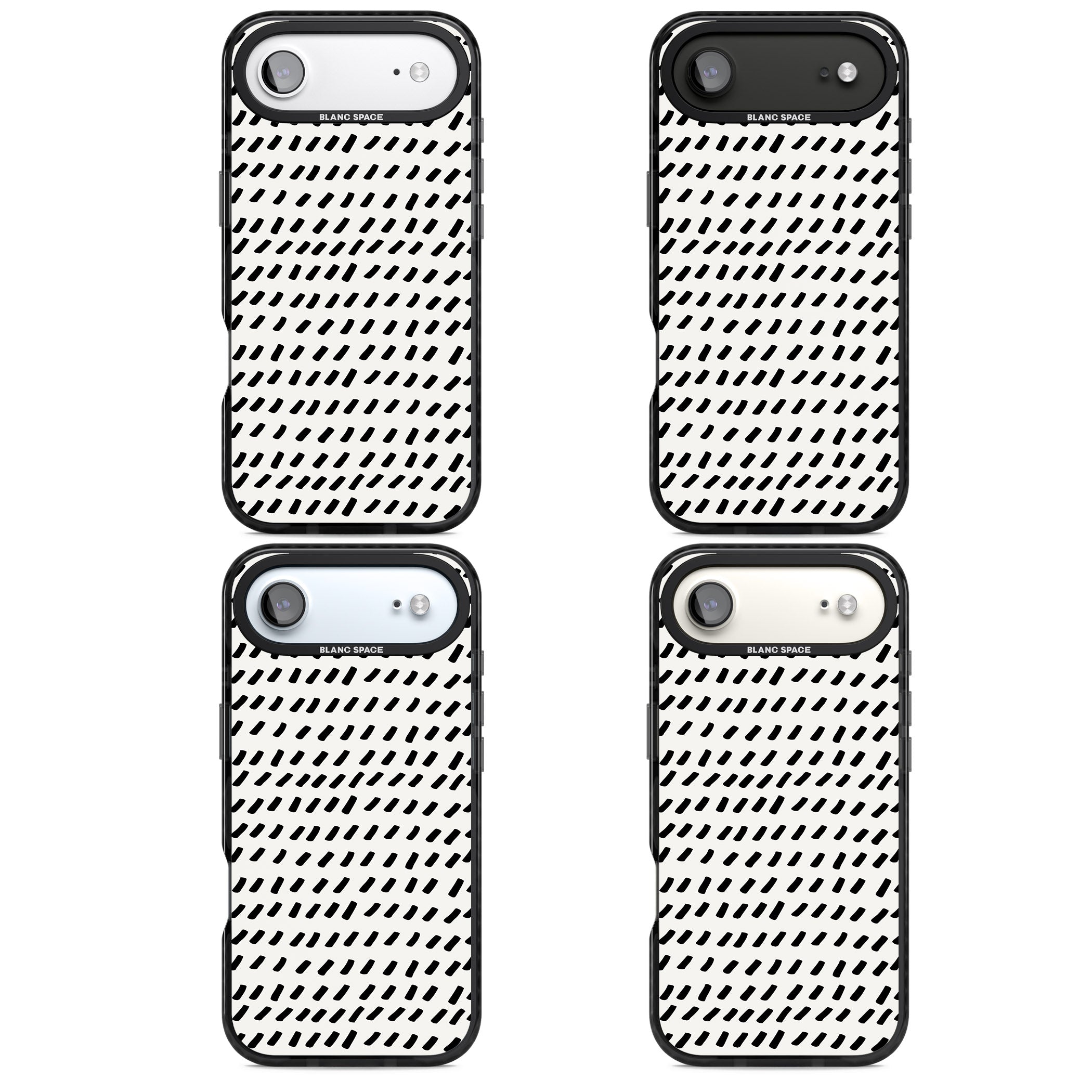 Hand Drawn Lines Pattern iPhone 17 Air Impact Pro Black Phone Case APT Impact Protection