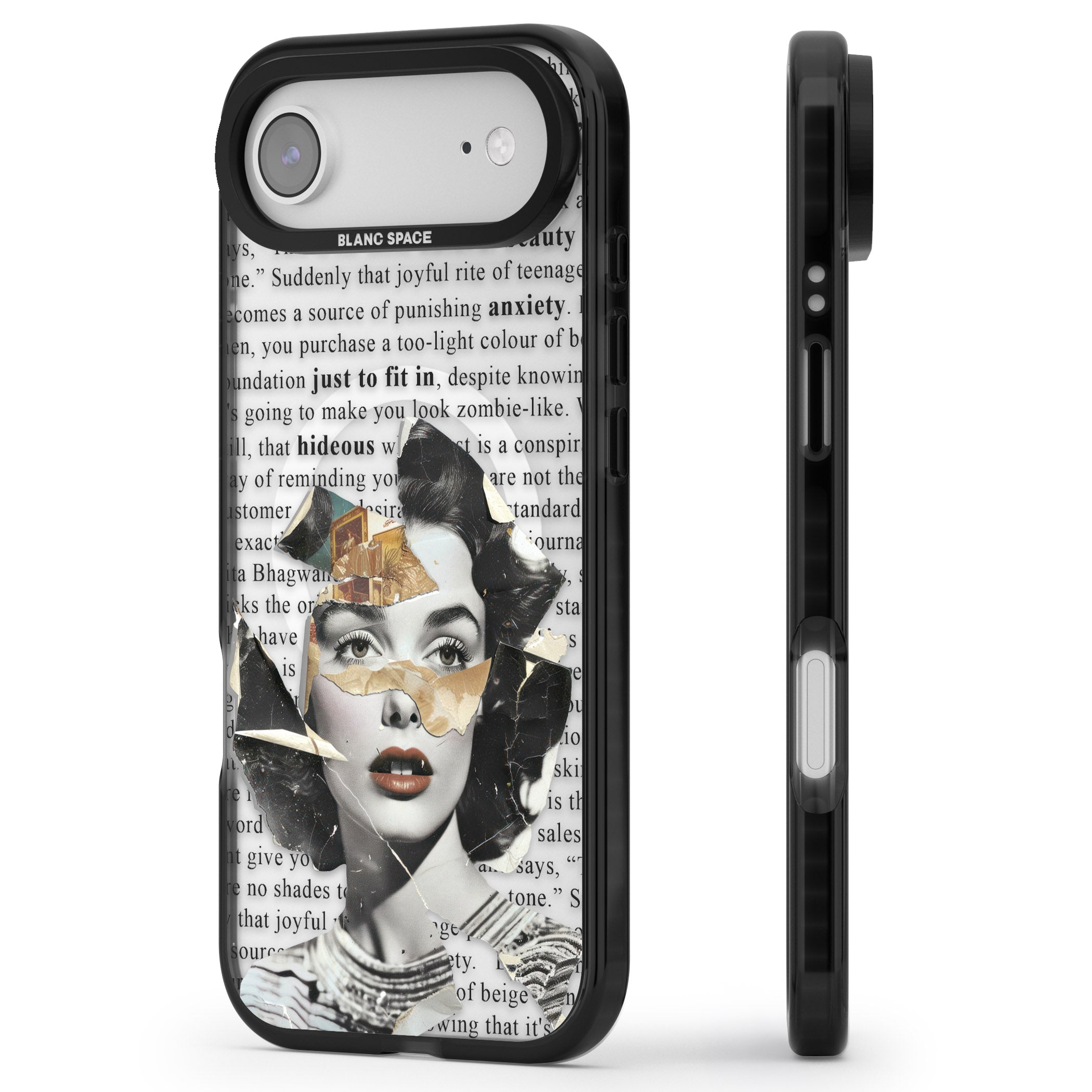 Beauty Is Within iPhone 17 Air Impact Pro Black Phone Case Side Profile