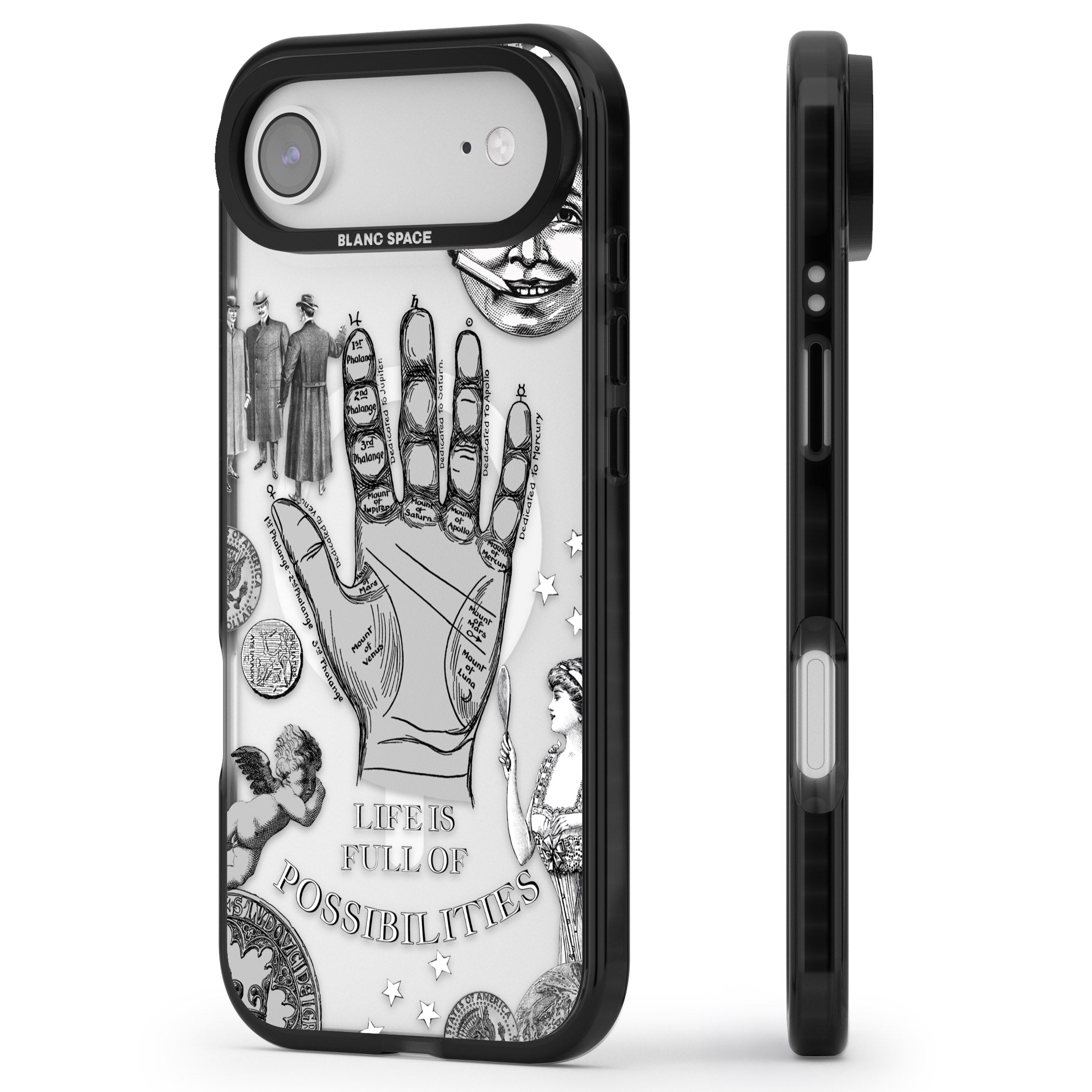Life Is Full Of Possibilities iPhone 17 Air Impact Pro Black Phone Case Side Profile