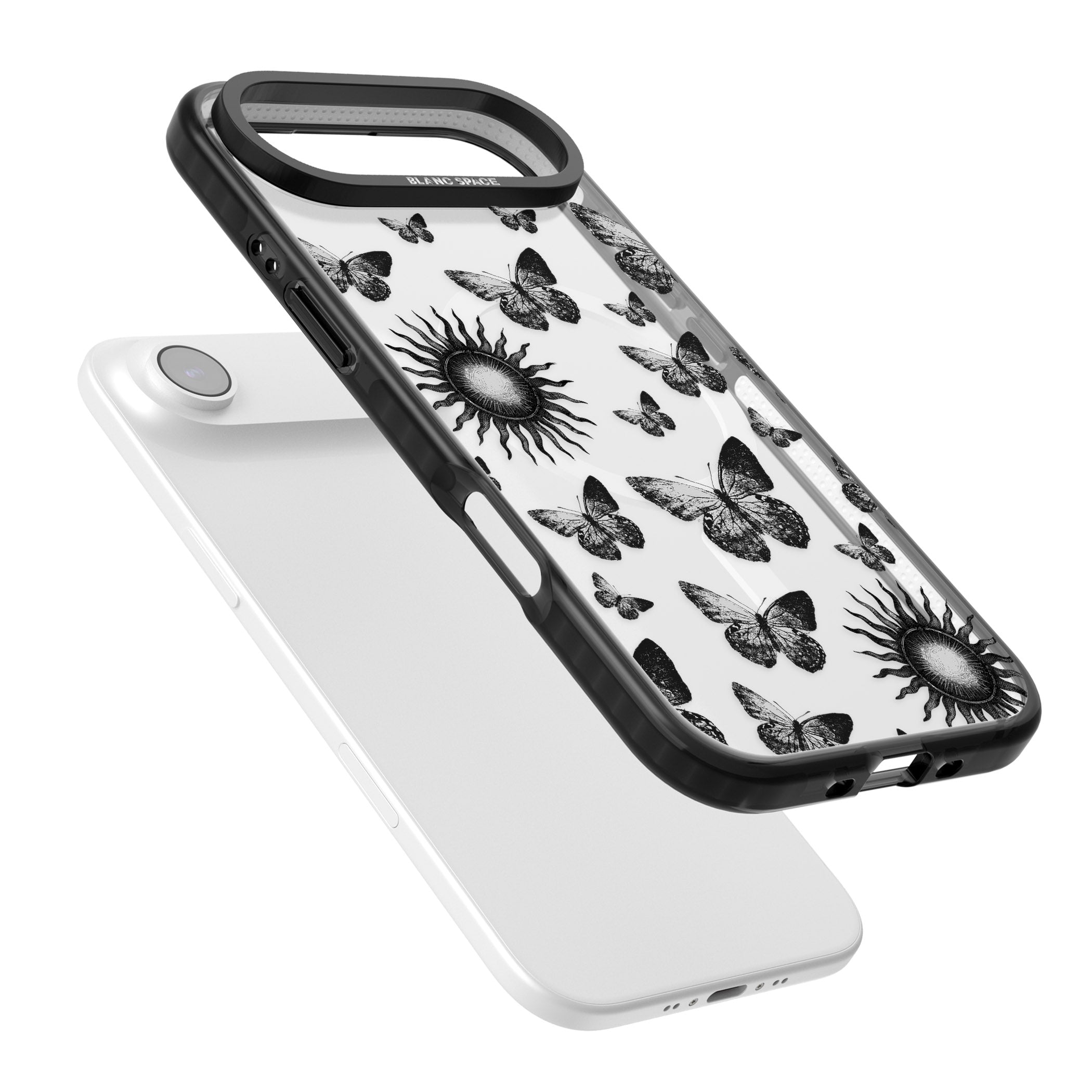 Butterflies Suns iPhone 17 Air Impact Pro Black Phone Case Colours