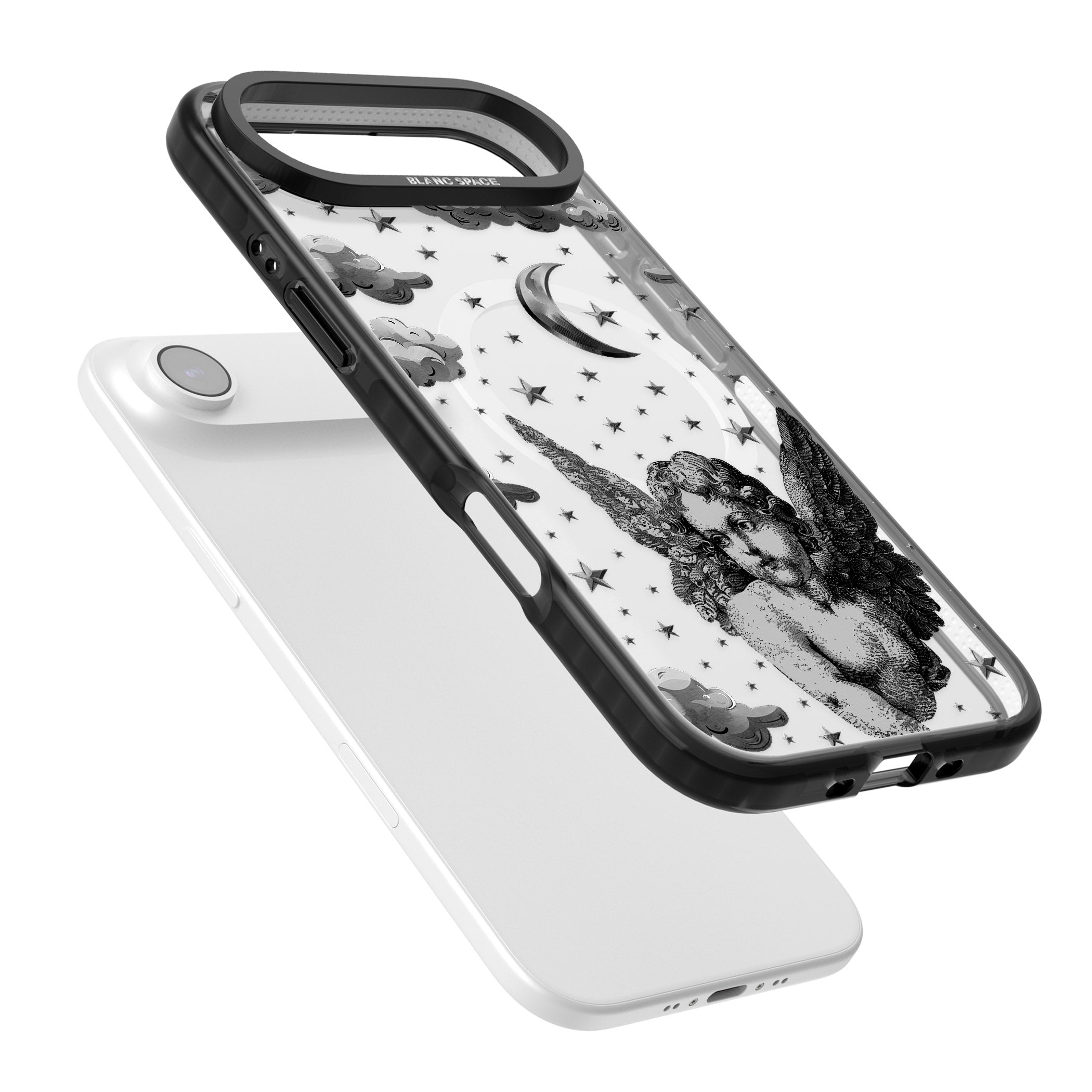 Celestial Cherub iPhone 17 Air Impact Pro Black Phone Case Colours