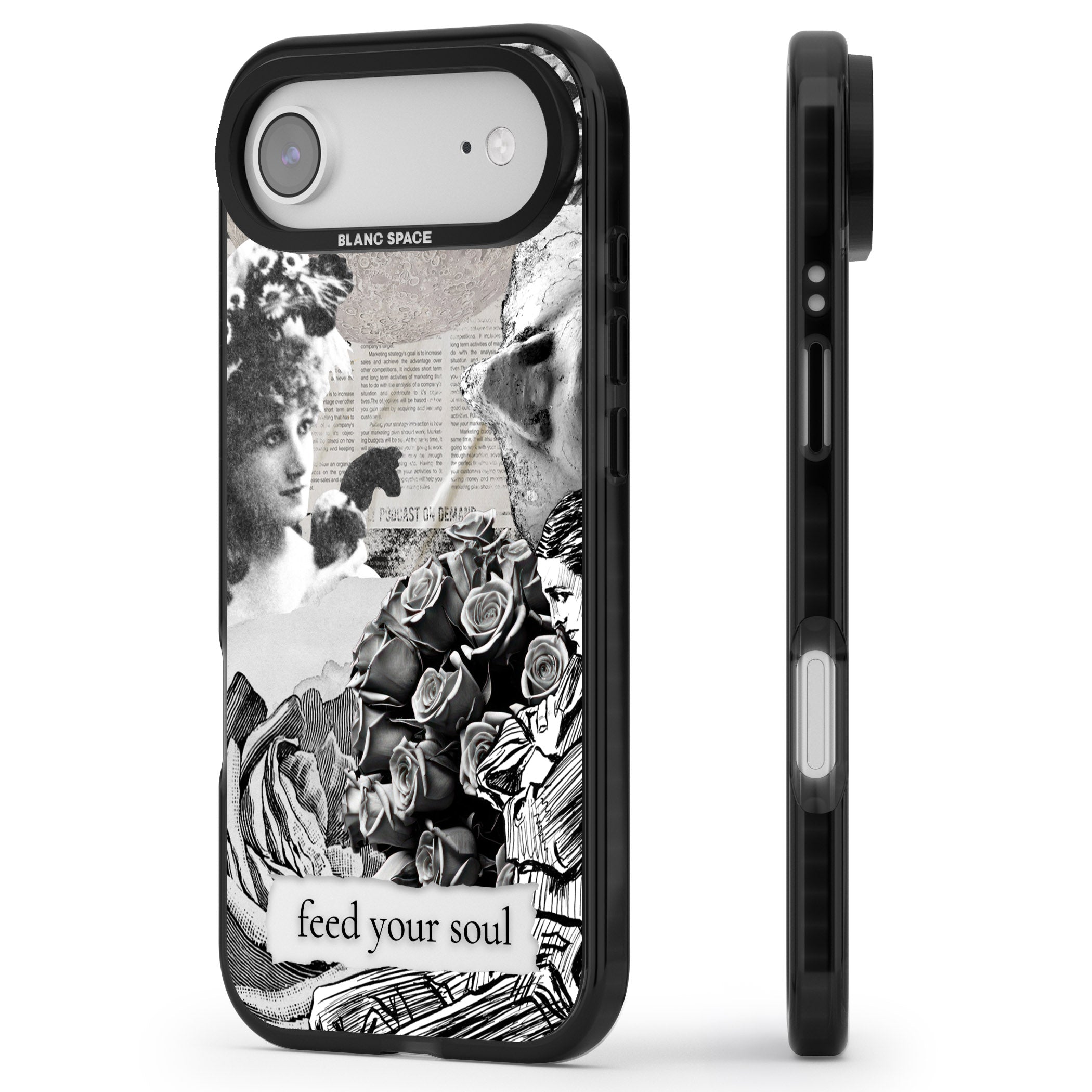 Feed Your Soul iPhone 17 Air Impact Pro Black Phone Case Side Profile