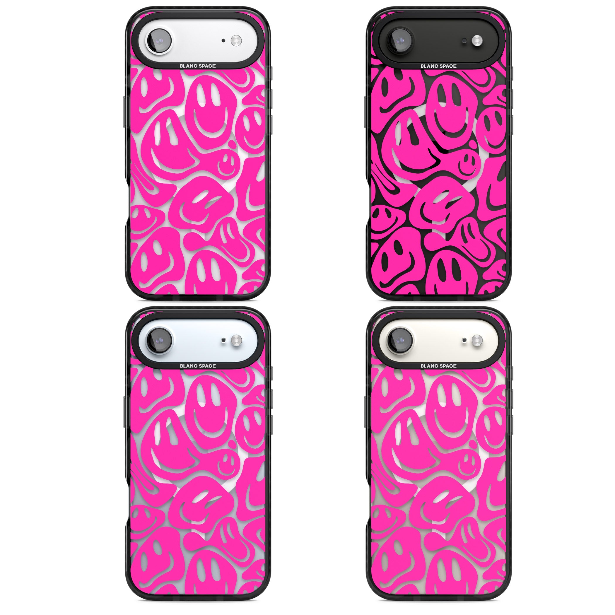 Pink Acid Faces iPhone 17 Air Impact Pro Black Phone Case APT Impact Protection