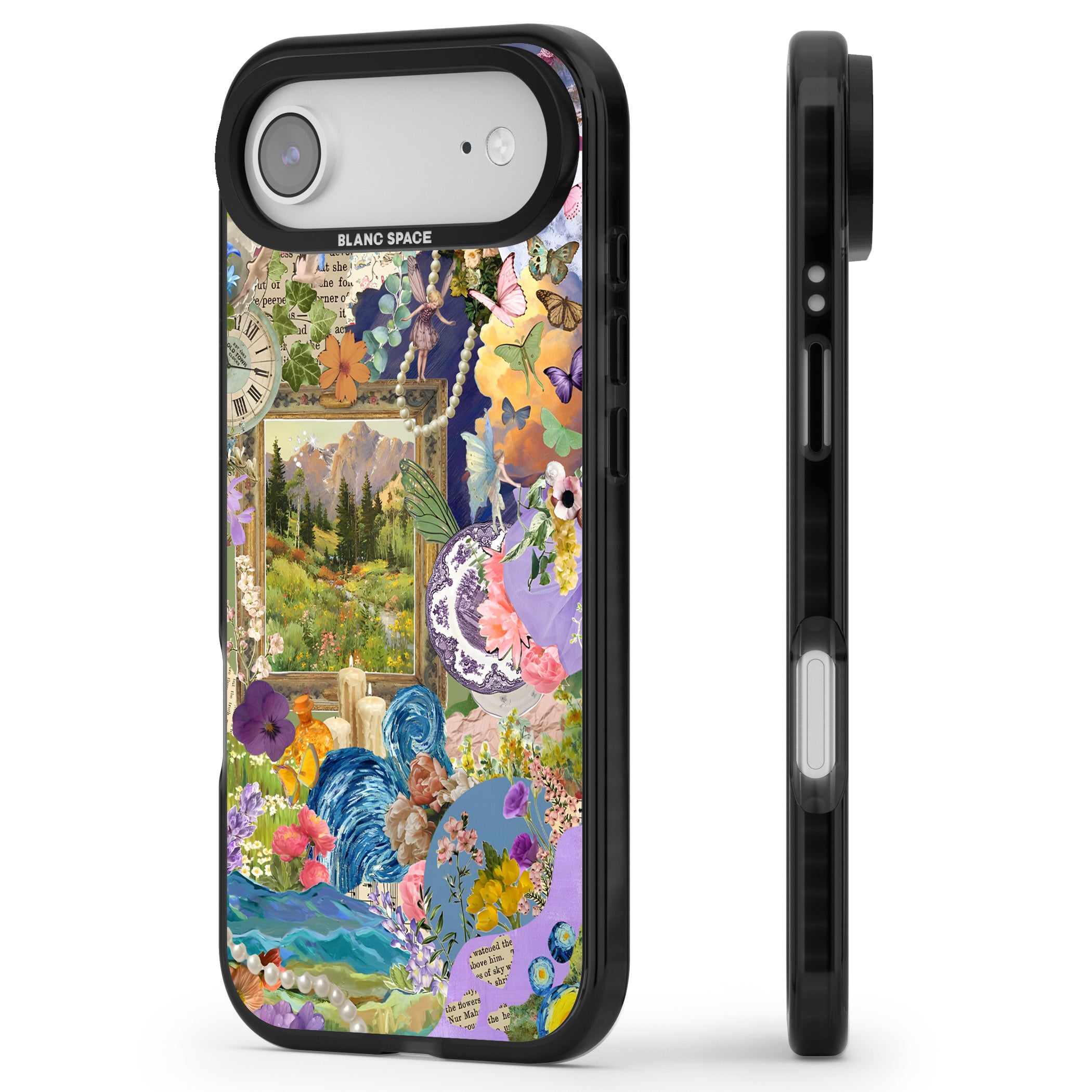 Vibrant Whimsy Collage iPhone 17 Air Impact Pro Black Phone Case Side Profile