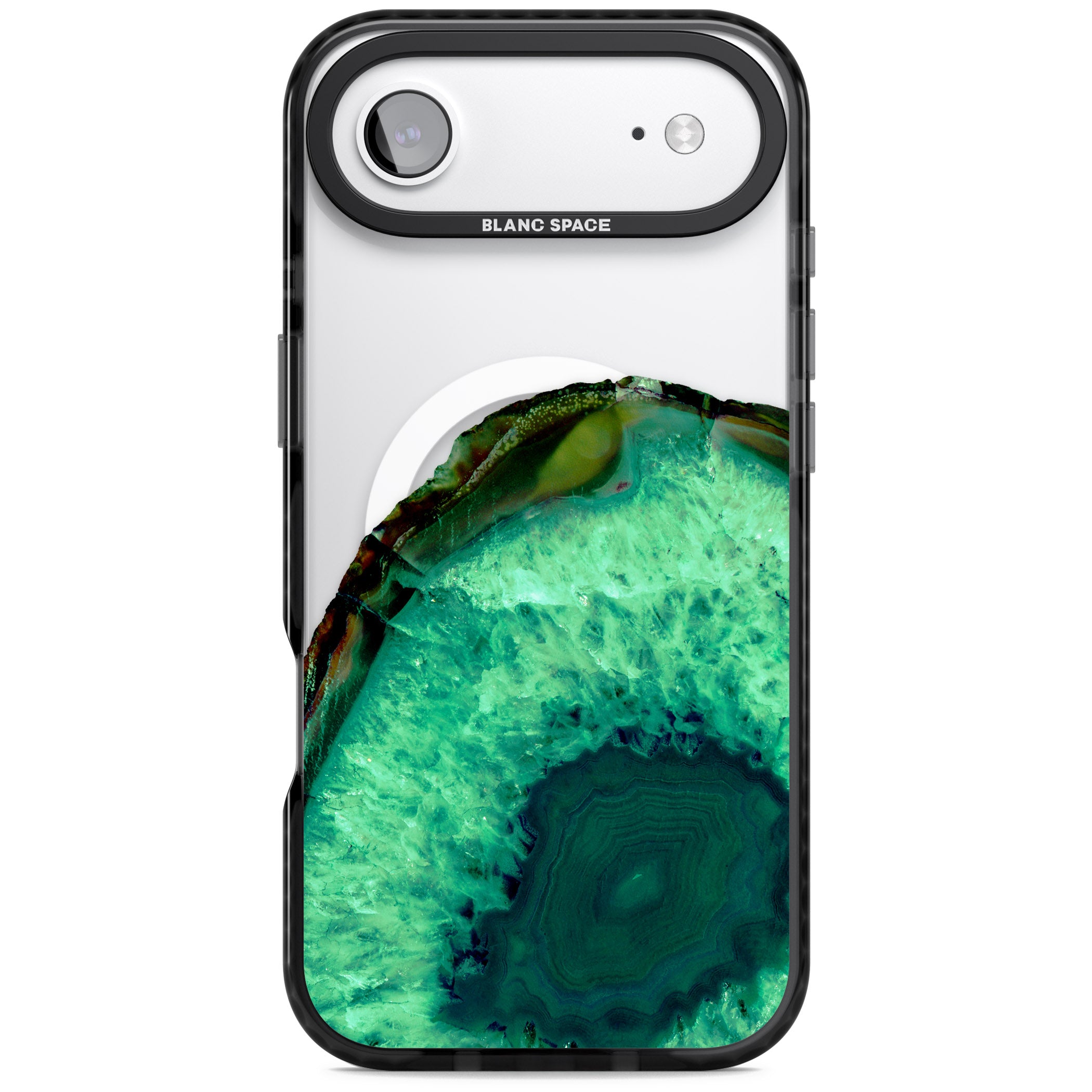 Emerald Geode iPhone 17 Air Impact Pro Black Phone Case