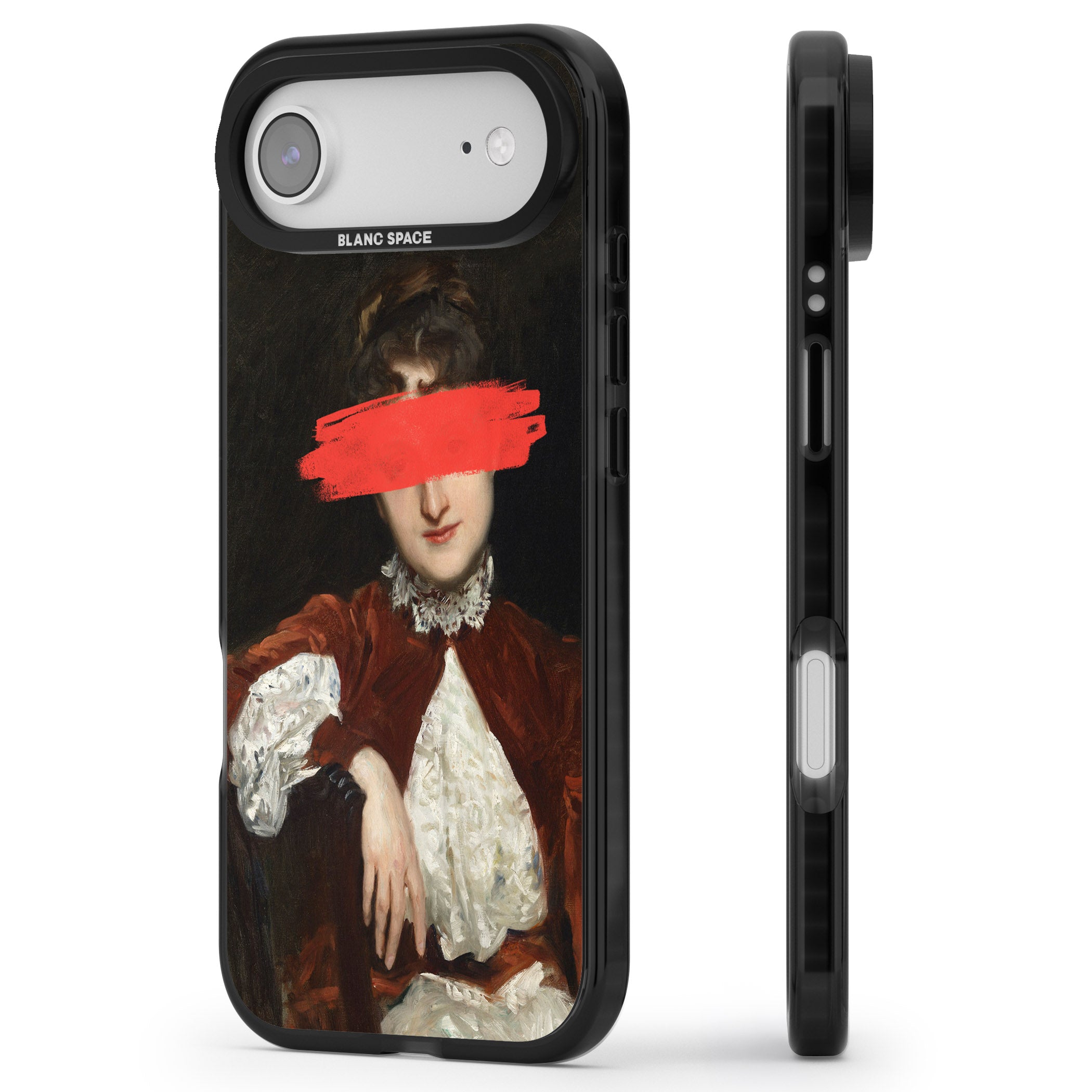 Paint Stroke iPhone 17 Air Impact Pro Black Phone Case Side Profile