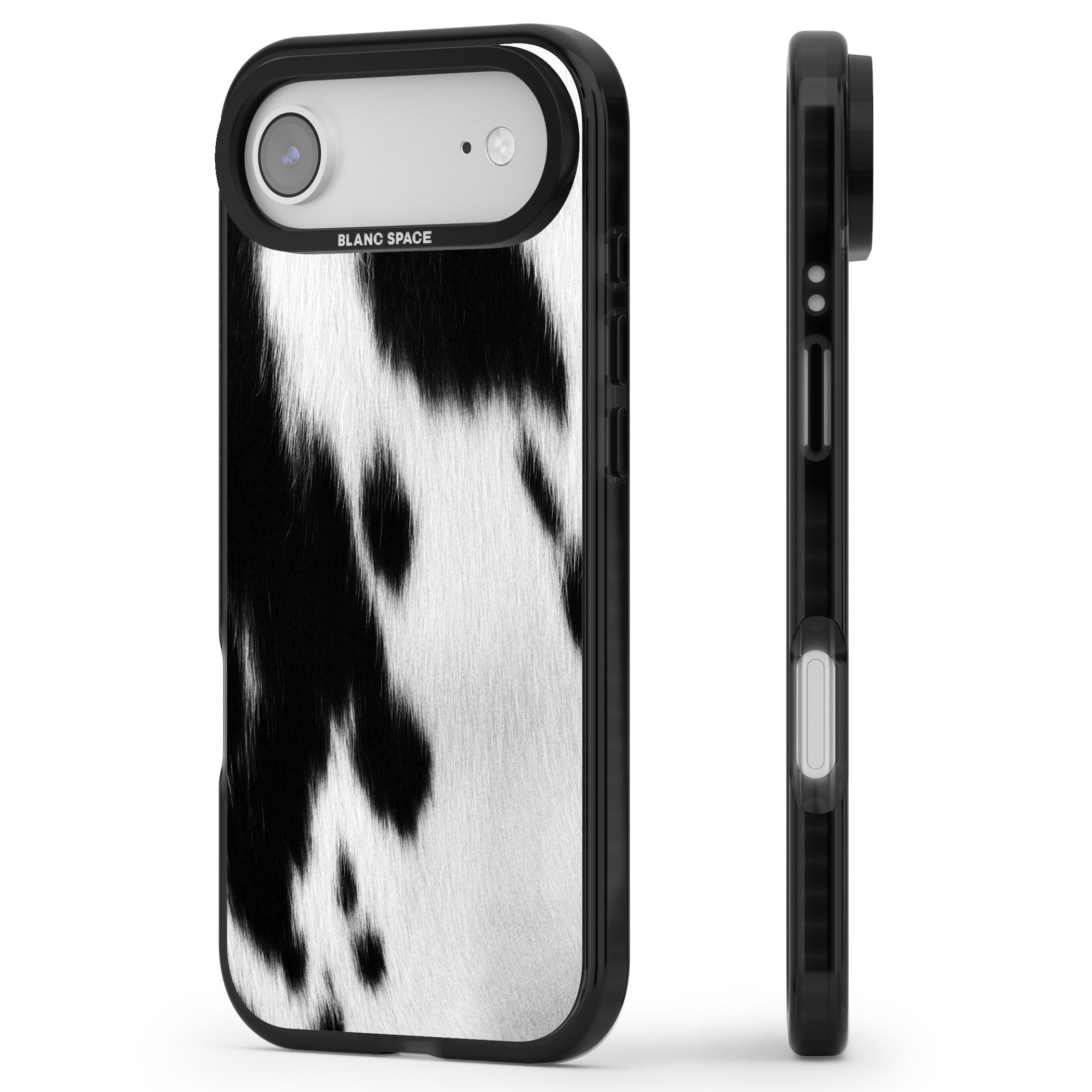 Designer Fashion Cowhide iPhone 17 Air Impact Pro Black Phone Case Side Profile
