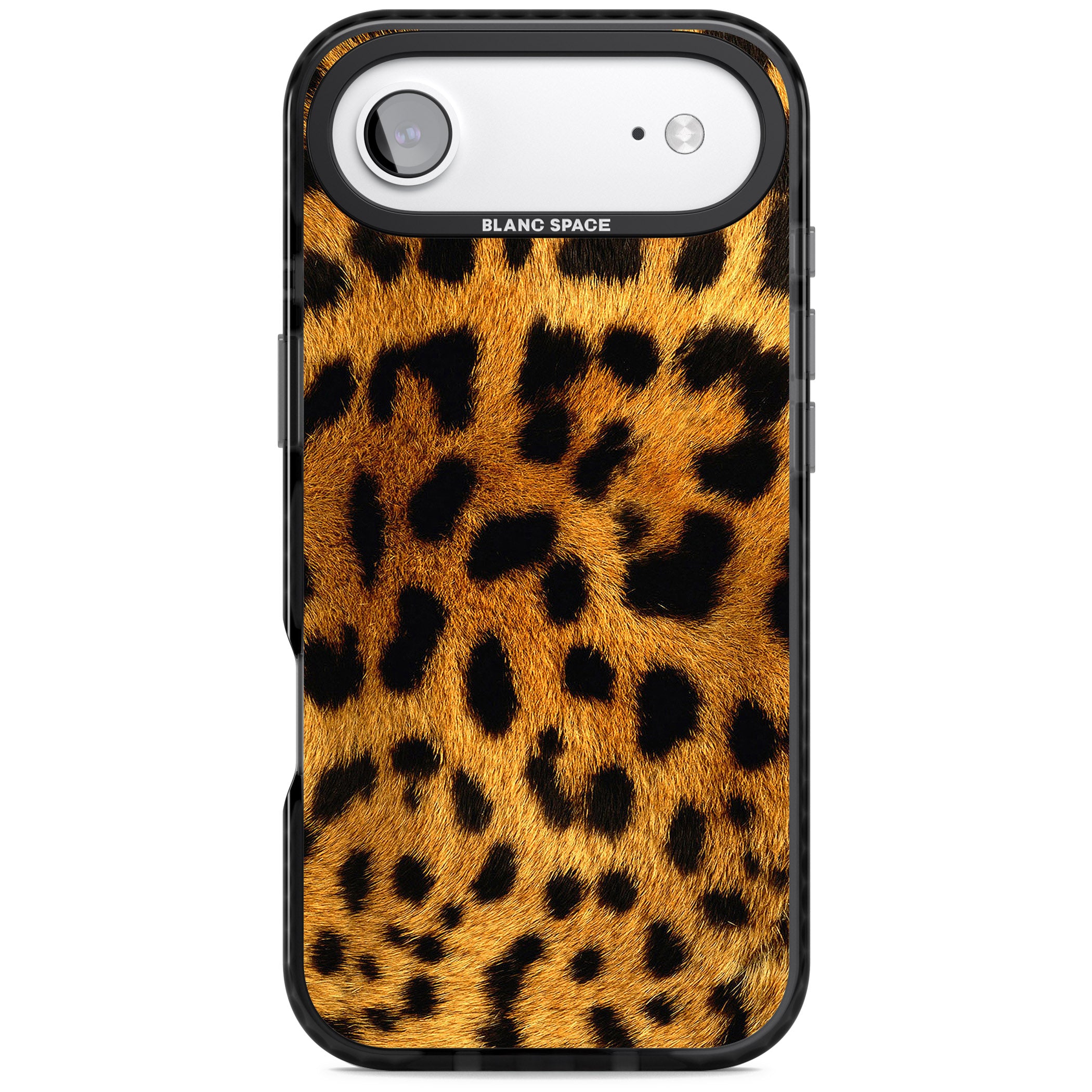 Leopard Print iPhone 17 Air Impact Pro Black Phone Case