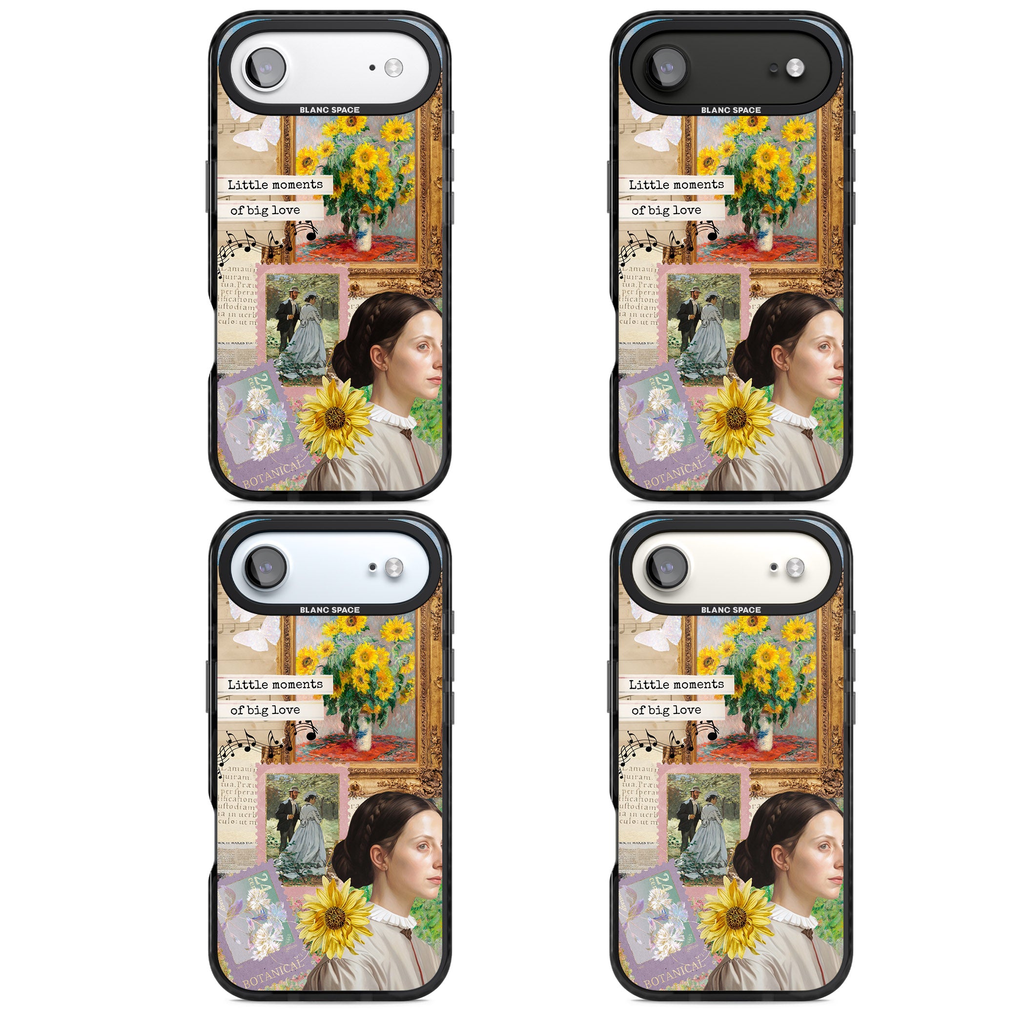 Monet 'Little Moments' Collage iPhone 17 Air Impact Pro Black Phone Case APT Impact Protection