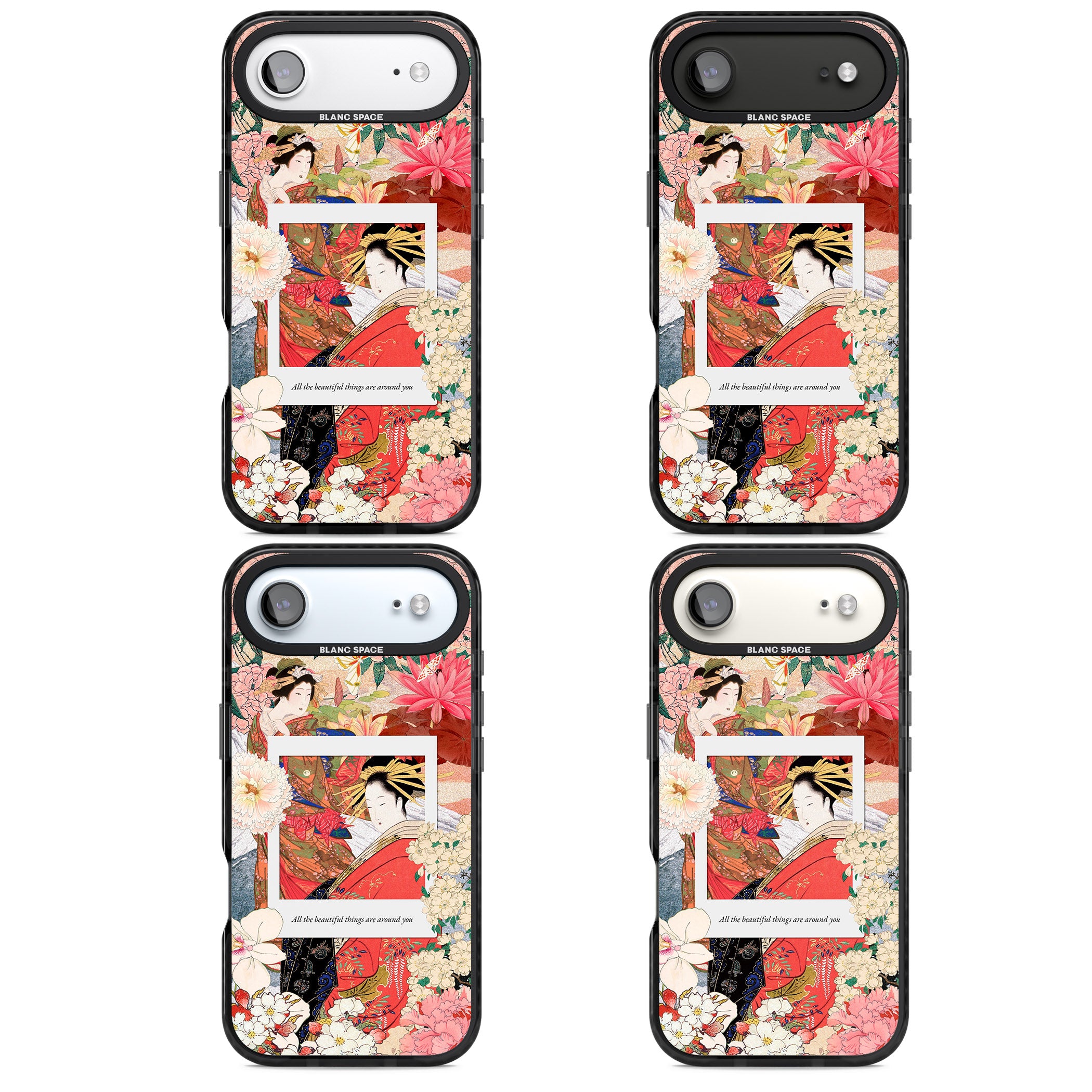 Woodblock Geisha iPhone 17 Air Impact Pro Black Phone Case APT Impact Protection