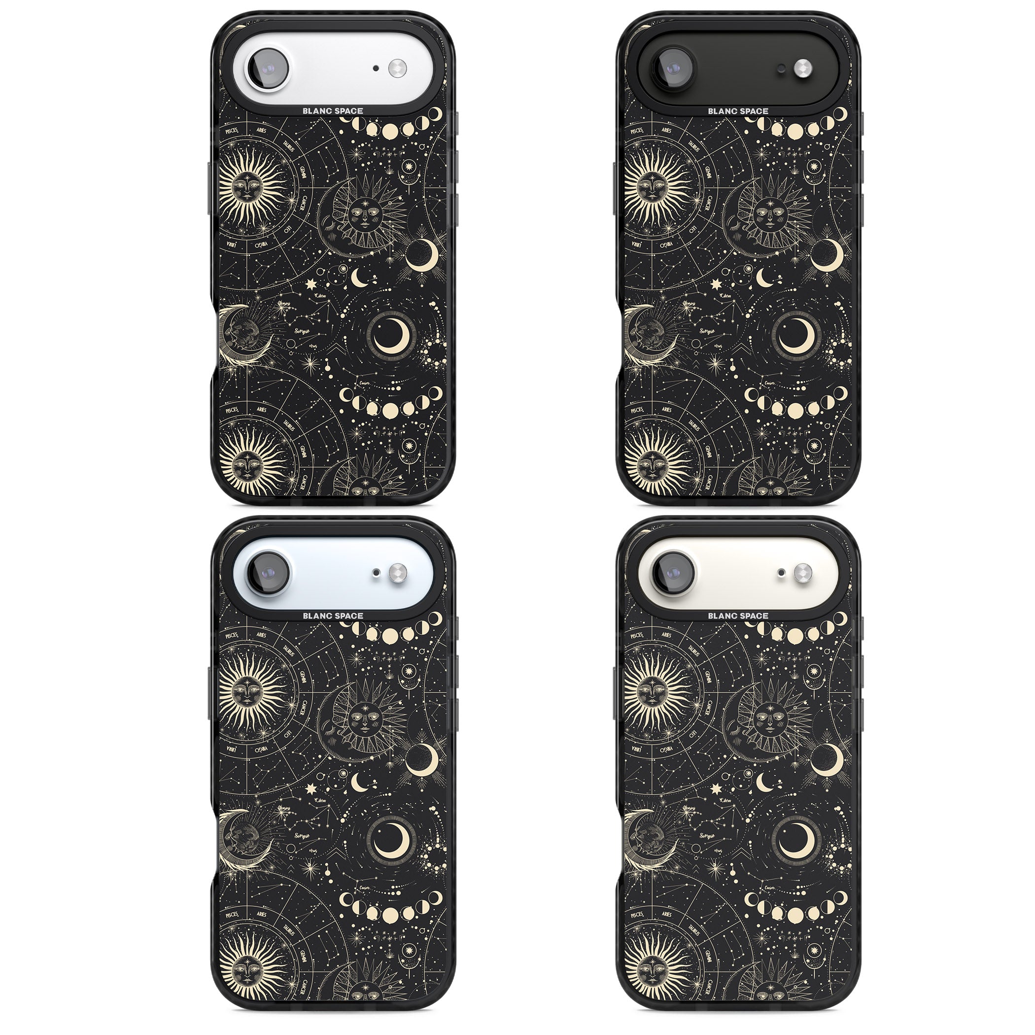 Celestial Suns, Moons & Zodiacs iPhone 17 Air Impact Pro Black Phone Case APT Impact Protection