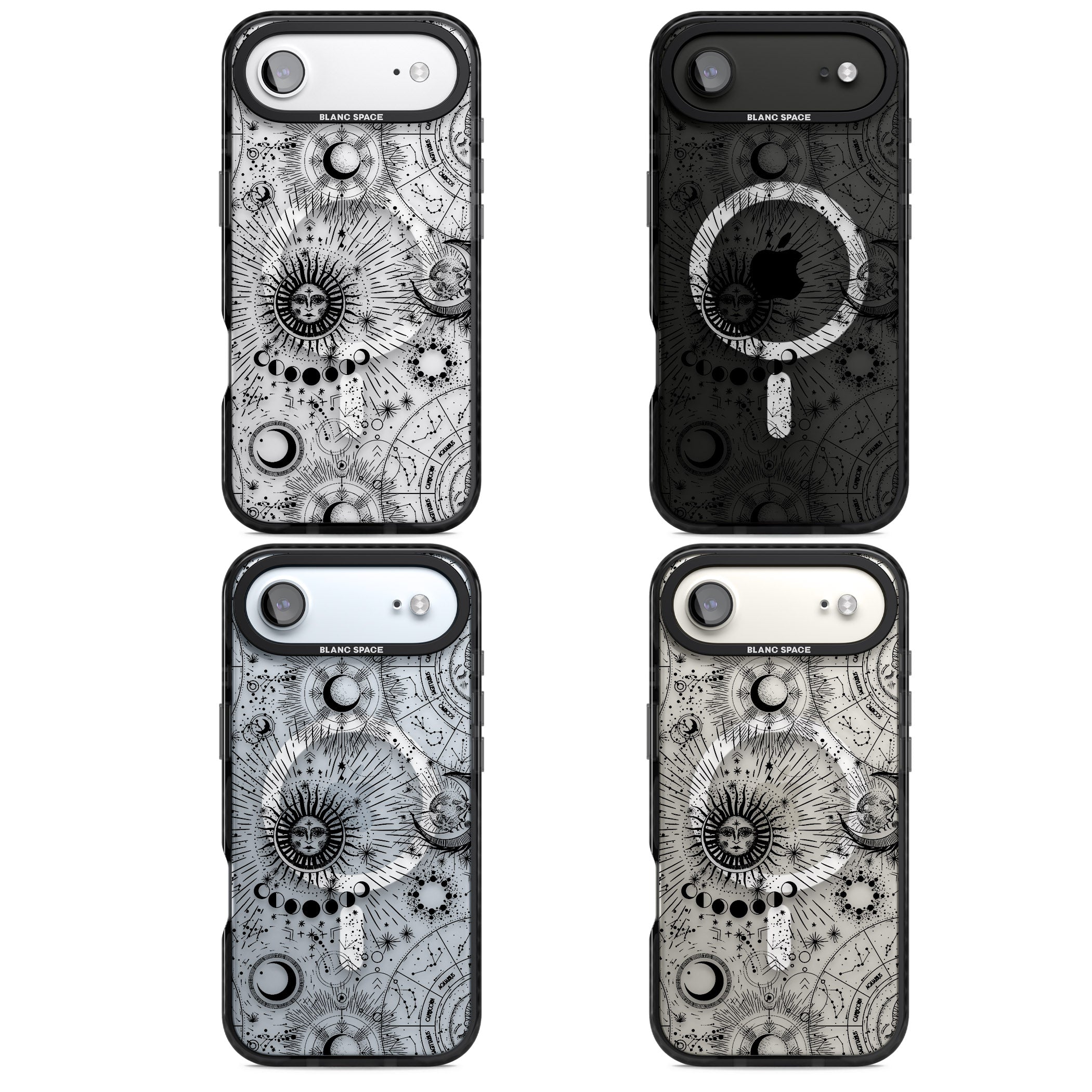 Suns & Zodiac Solar Chart iPhone 17 Air Impact Pro Black Phone Case APT Impact Protection