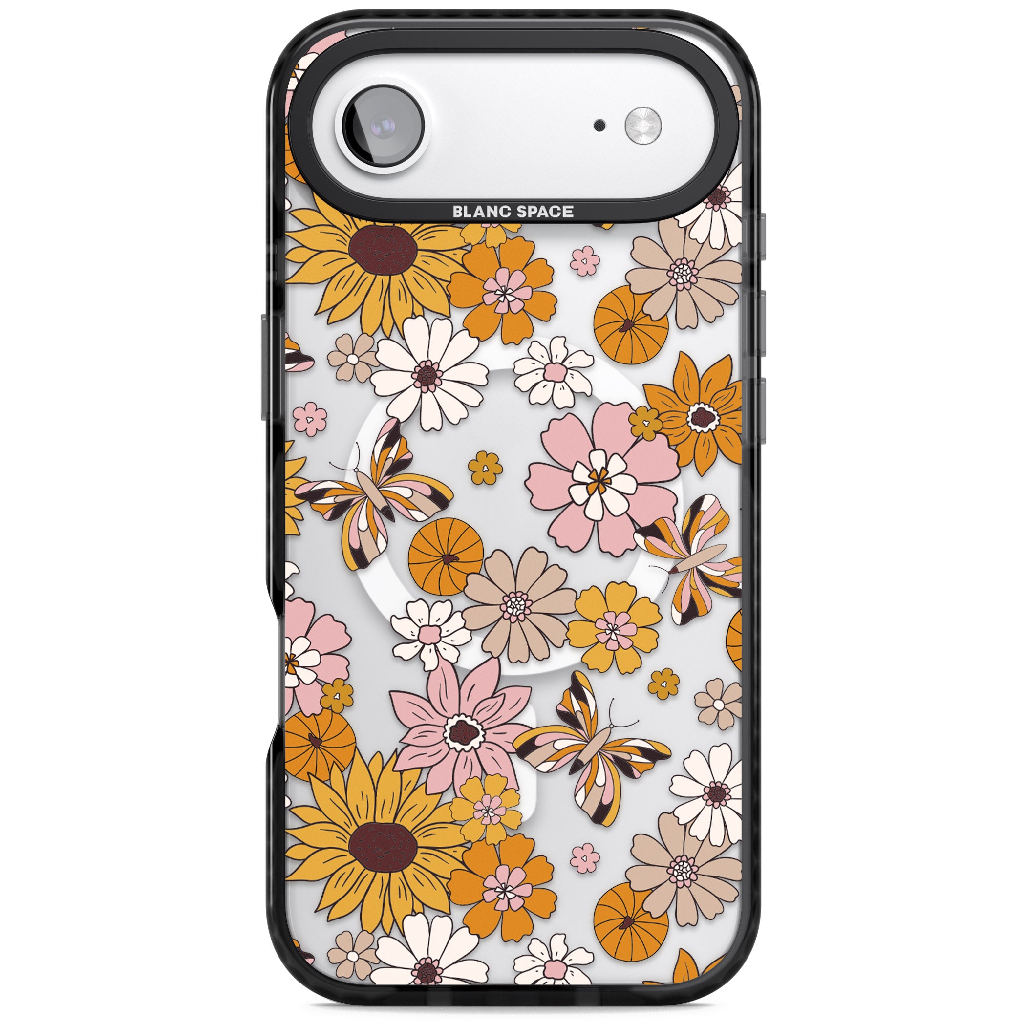 Butterfly Bloom Autumn Floral iPhone 17 Air Impact Pro Black Phone Case