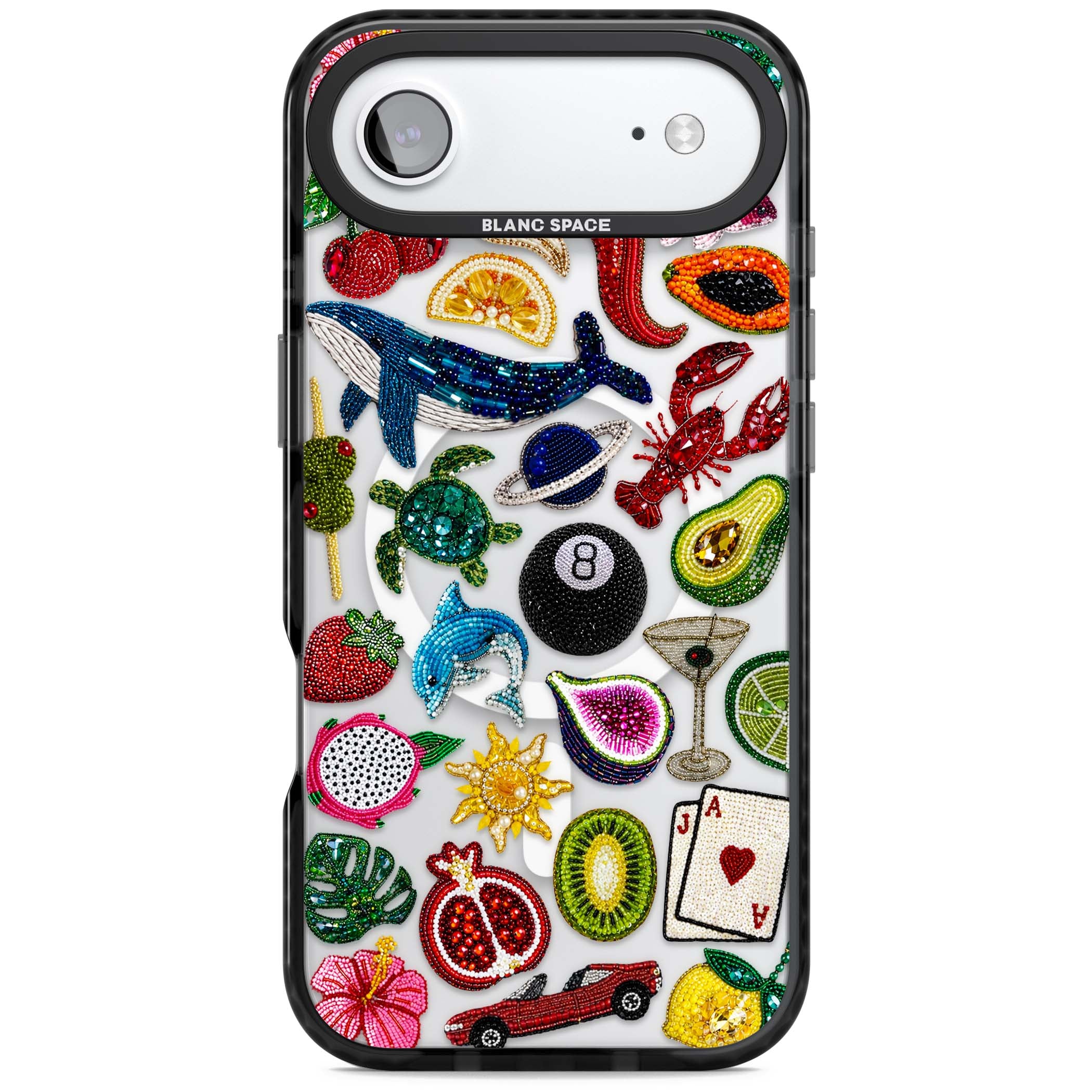 Beaded Mix cute iPhone case | Black Impact Magsafe case for iPhone Air