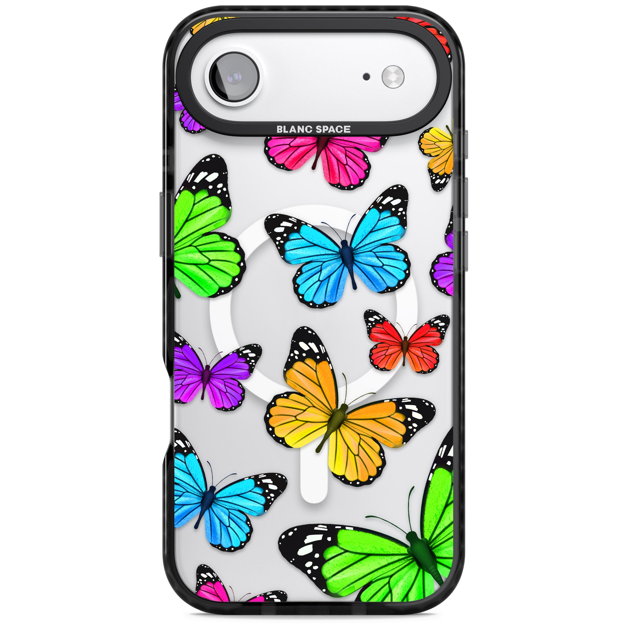 Vibrant Butterflies iPhone 17 Air Impact Pro Black Phone Case