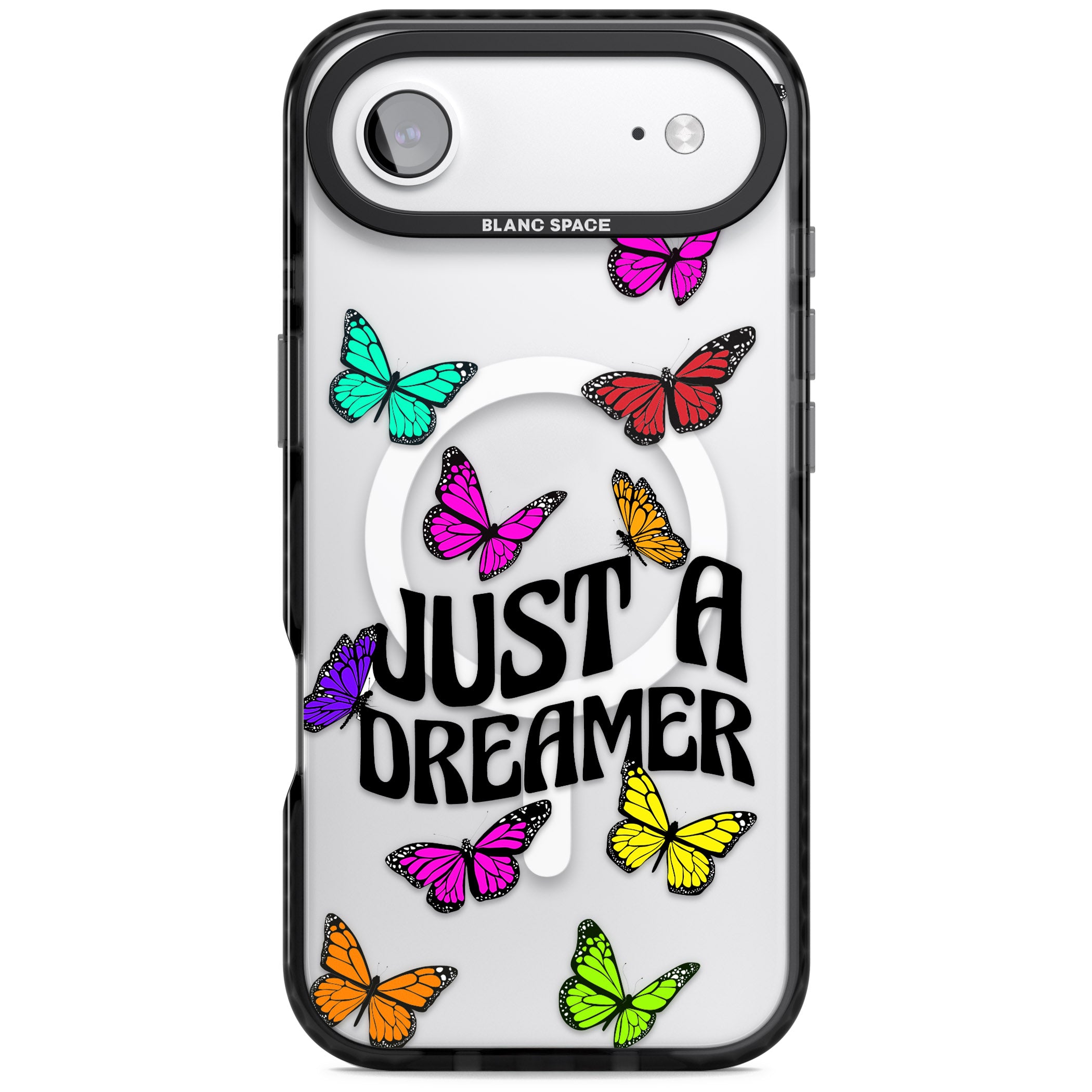Just A Dreamer Butterfly iPhone 17 Air Impact Pro Black Phone Case