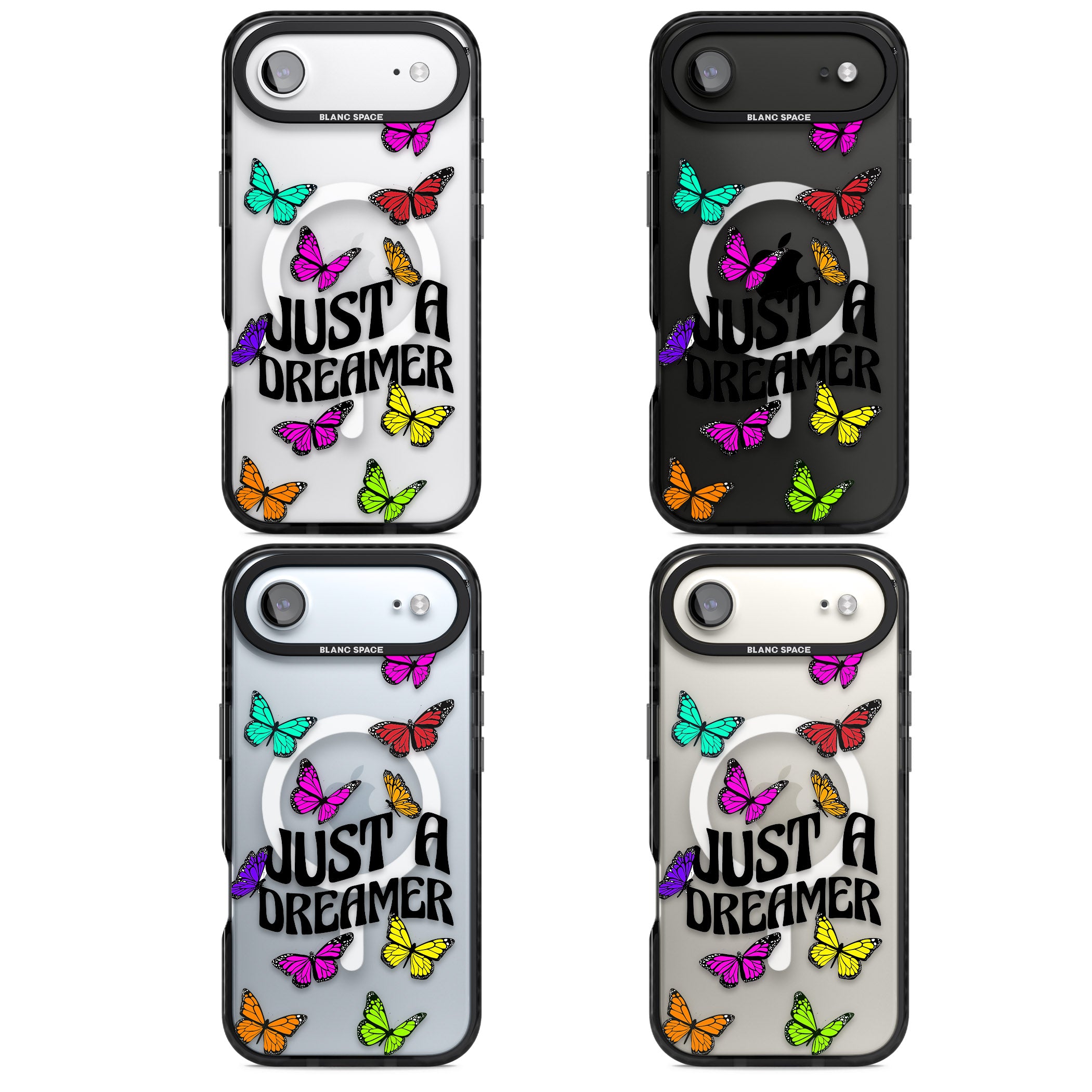 Just A Dreamer Butterfly iPhone 17 Air Impact Pro Black Phone Case APT Impact Protection
