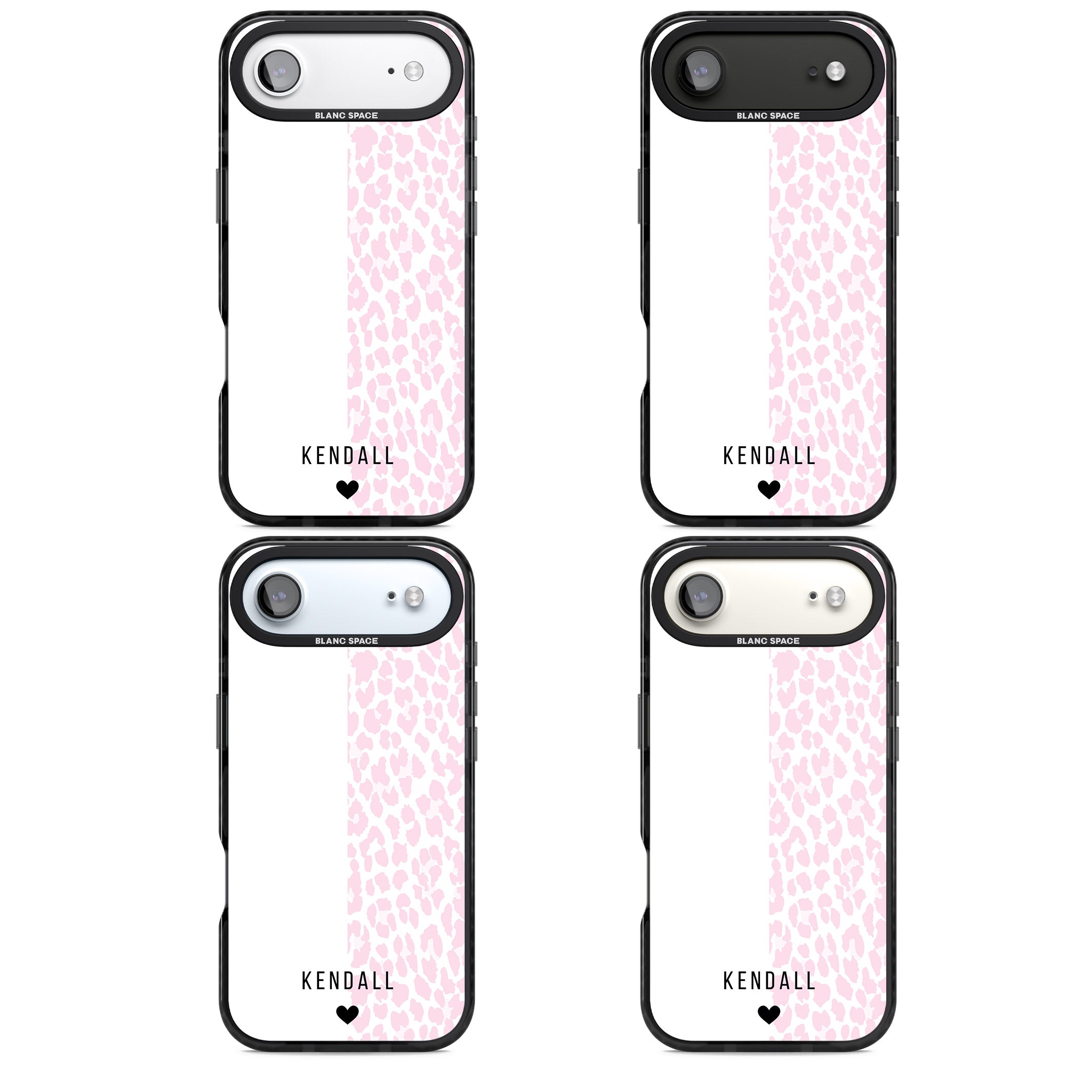 Personalised Pink Leopard iPhone 17 Air Impact Pro Black Phone Case APT Impact Protection