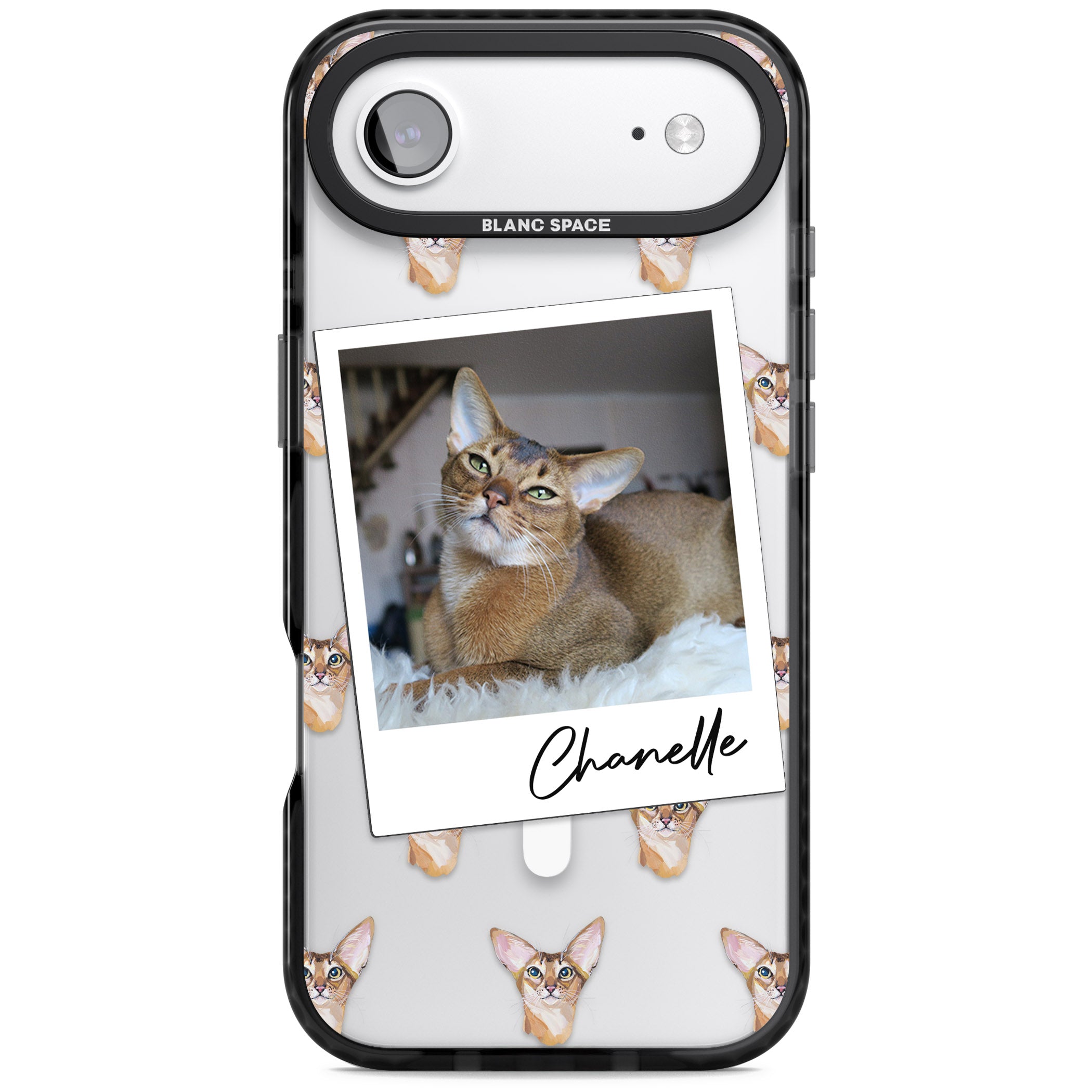 Personalised Abyssinian Cat Photo iPhone 17 Air Impact Pro Black Phone Case