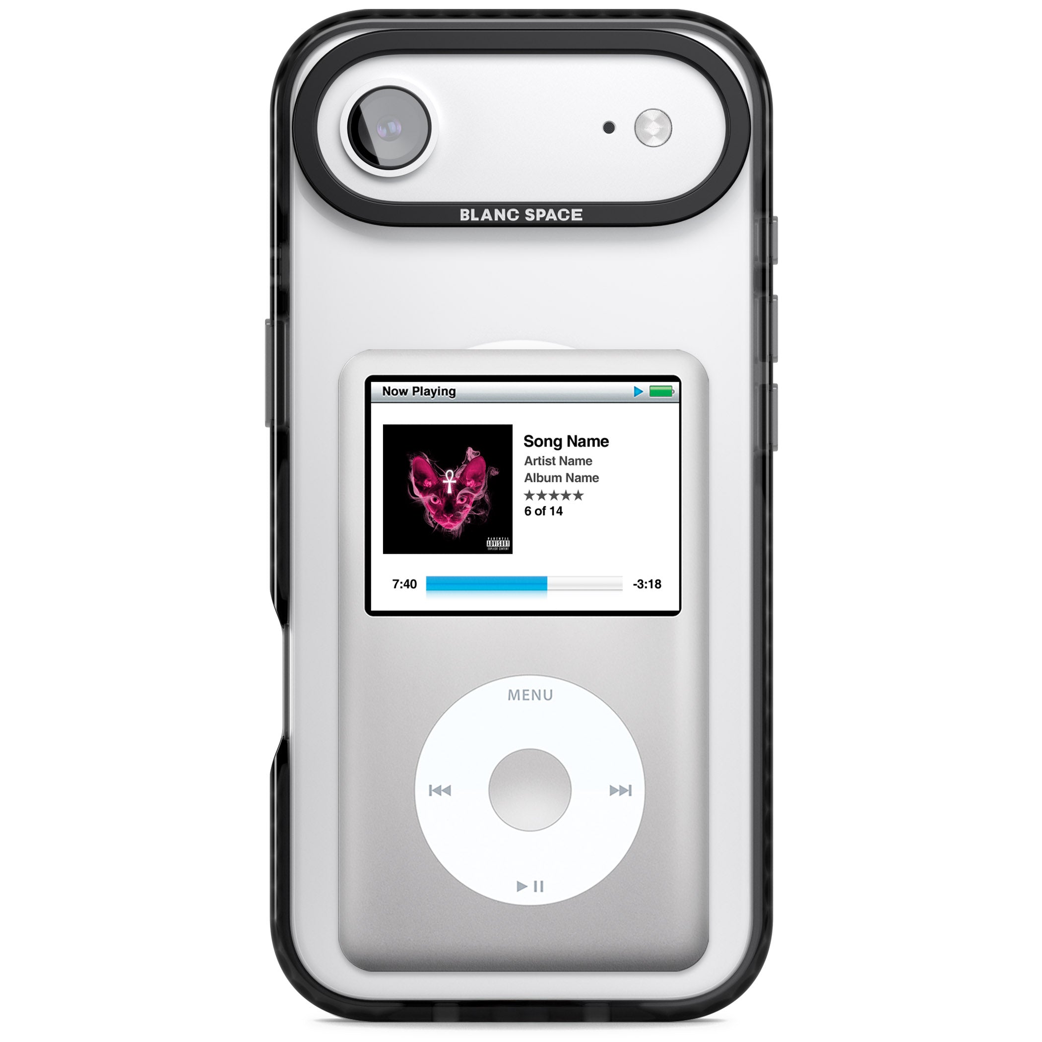 Personalised Classic Ipod iPhone 17 Air Impact Pro Black Phone Case