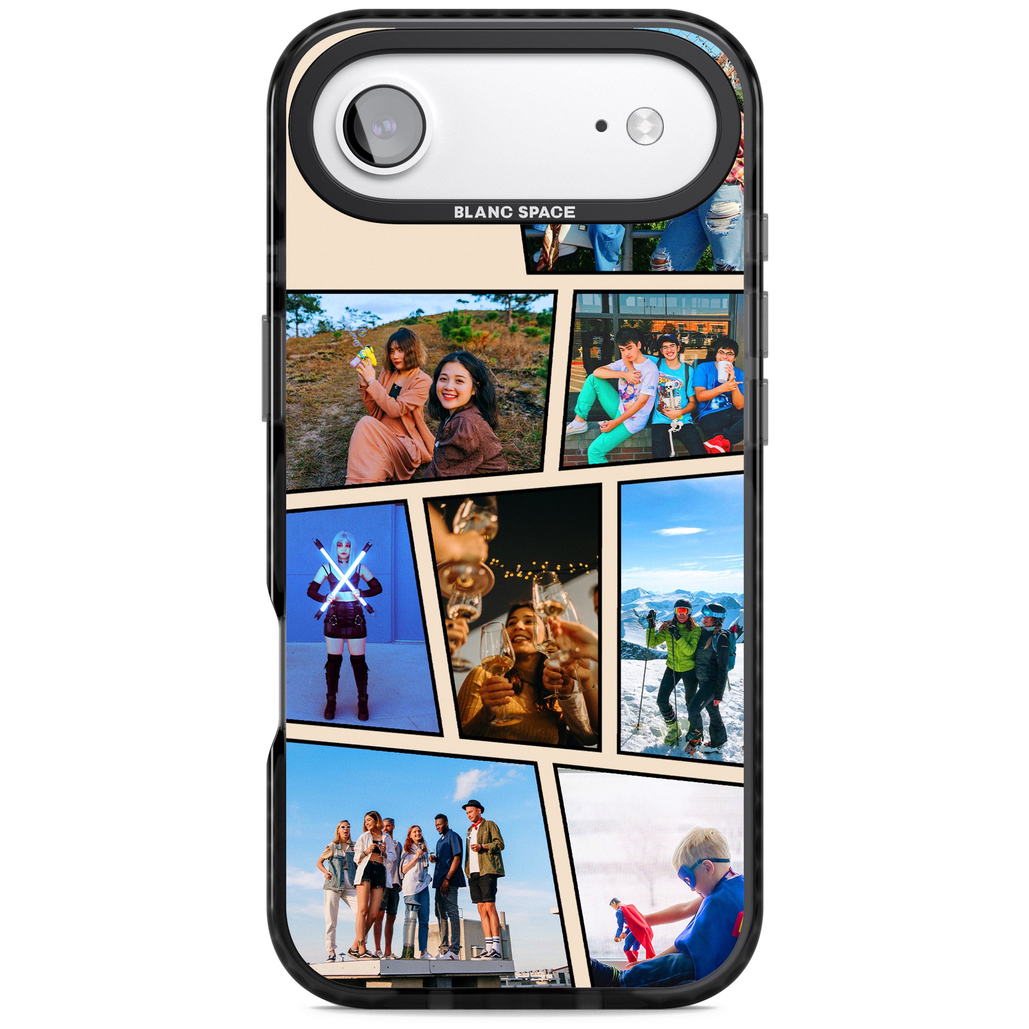 Personalised Comic Strip Photo iPhone 17 Air Impact Pro Black Phone Case