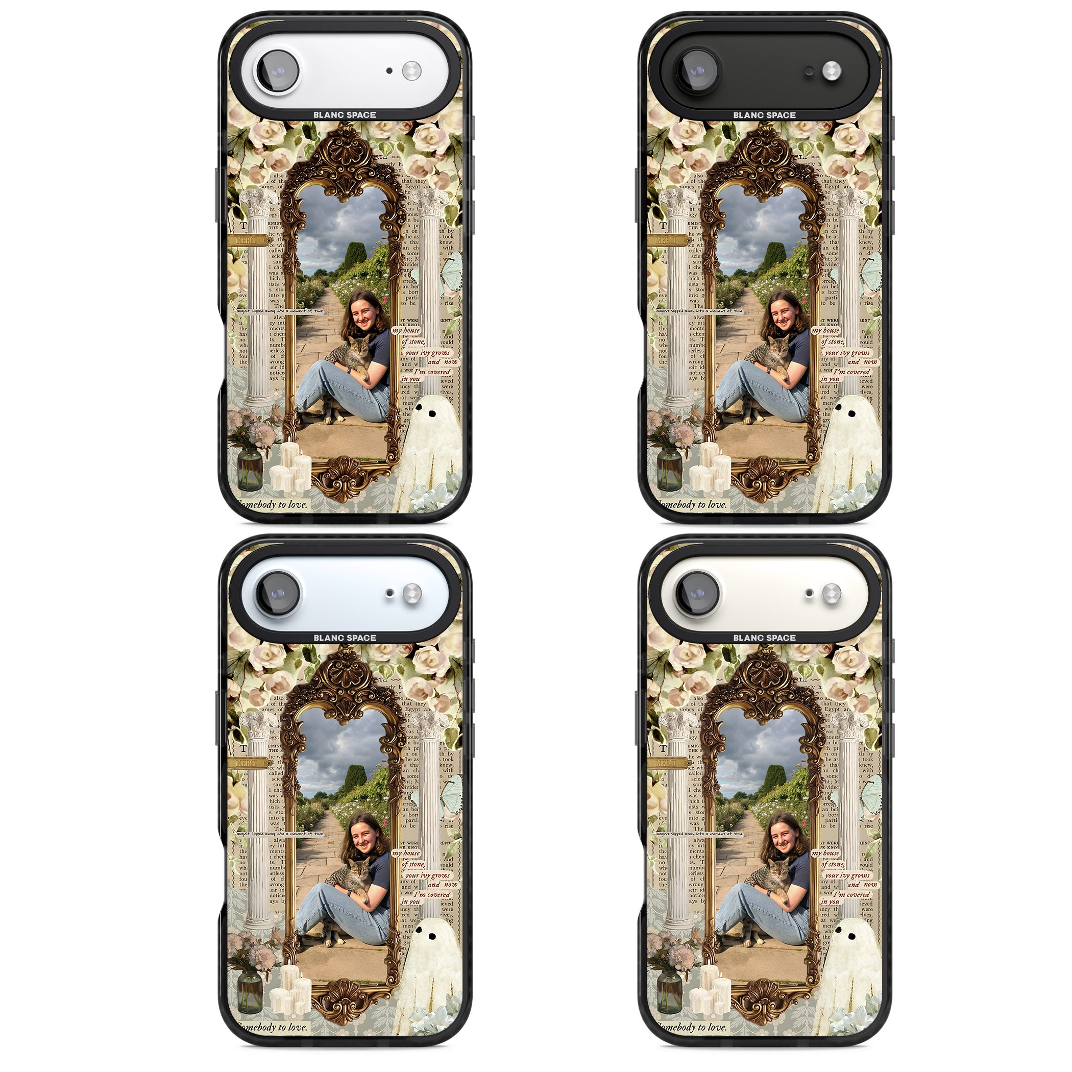 Personalised Soft Vintage Frame iPhone 17 Air Impact Pro Black Phone Case APT Impact Protection